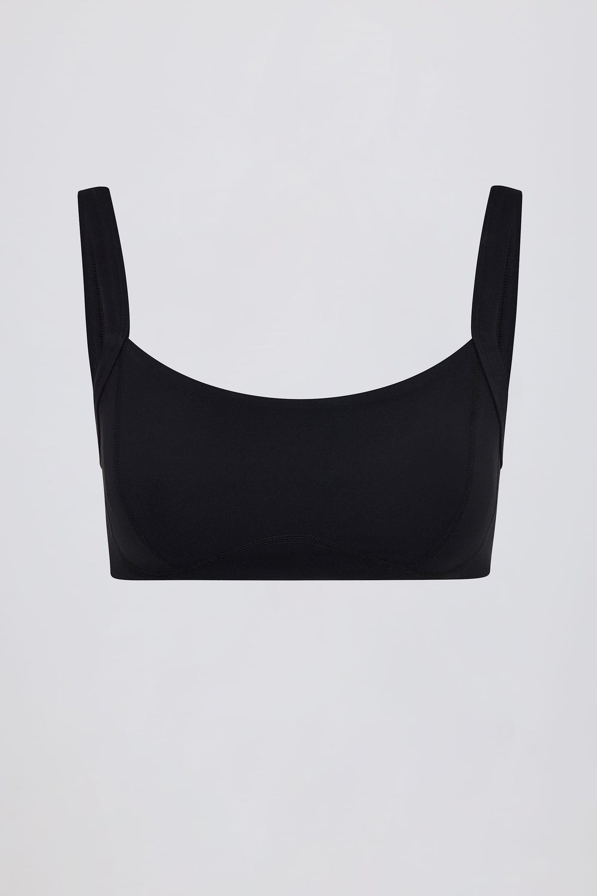 Soft Active Seam-detail Sports Bra In Black