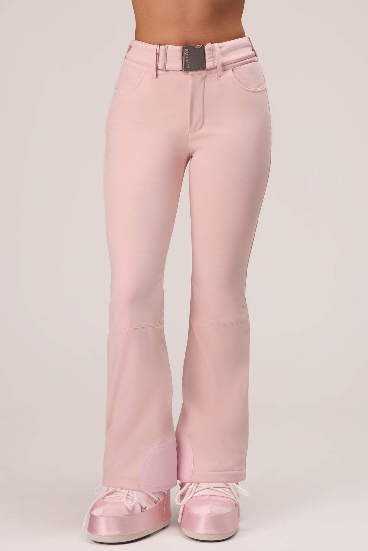 Water Resistant Fitted Salopette In Powder Pink
