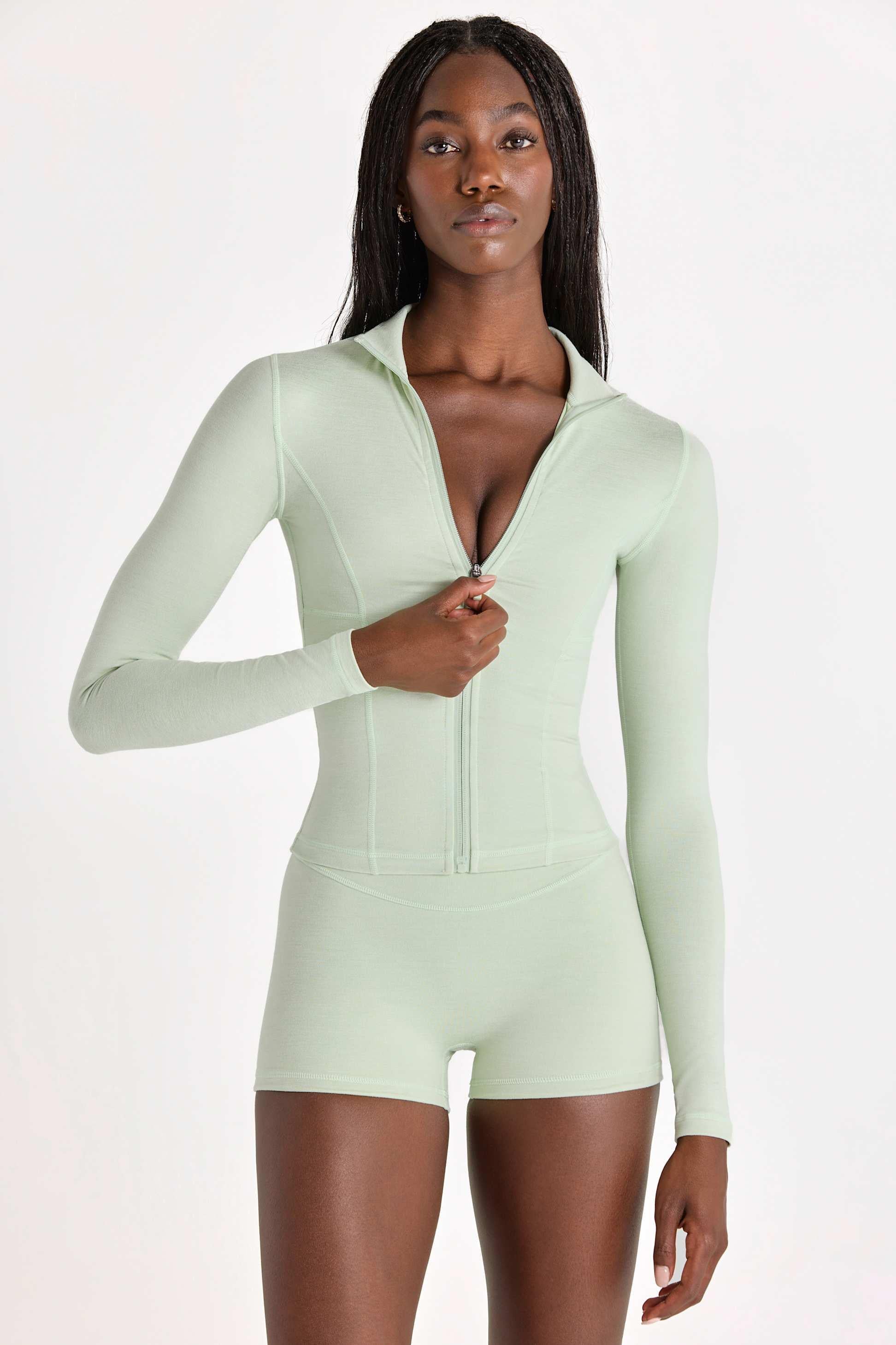 Soft Active Zip-up Jacket In Pistachio