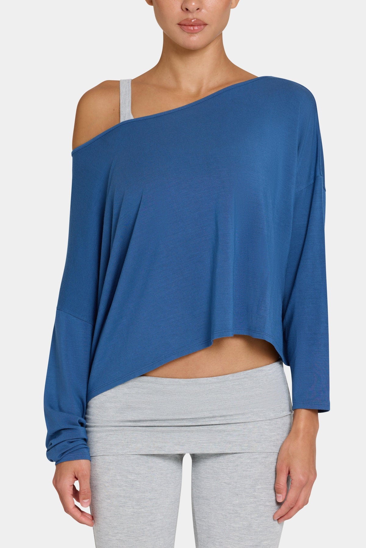 Buttercloud™ Slouchy Off-shoulder Top In Marine