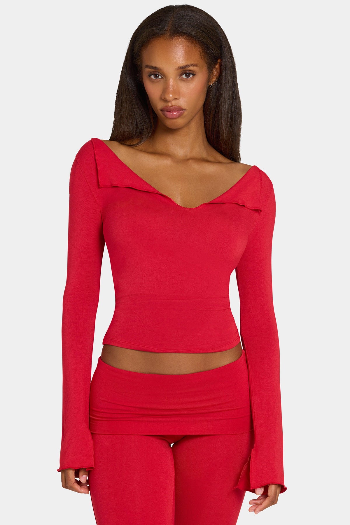 Buttercloud™ Long Sleeve Top In Chilli
