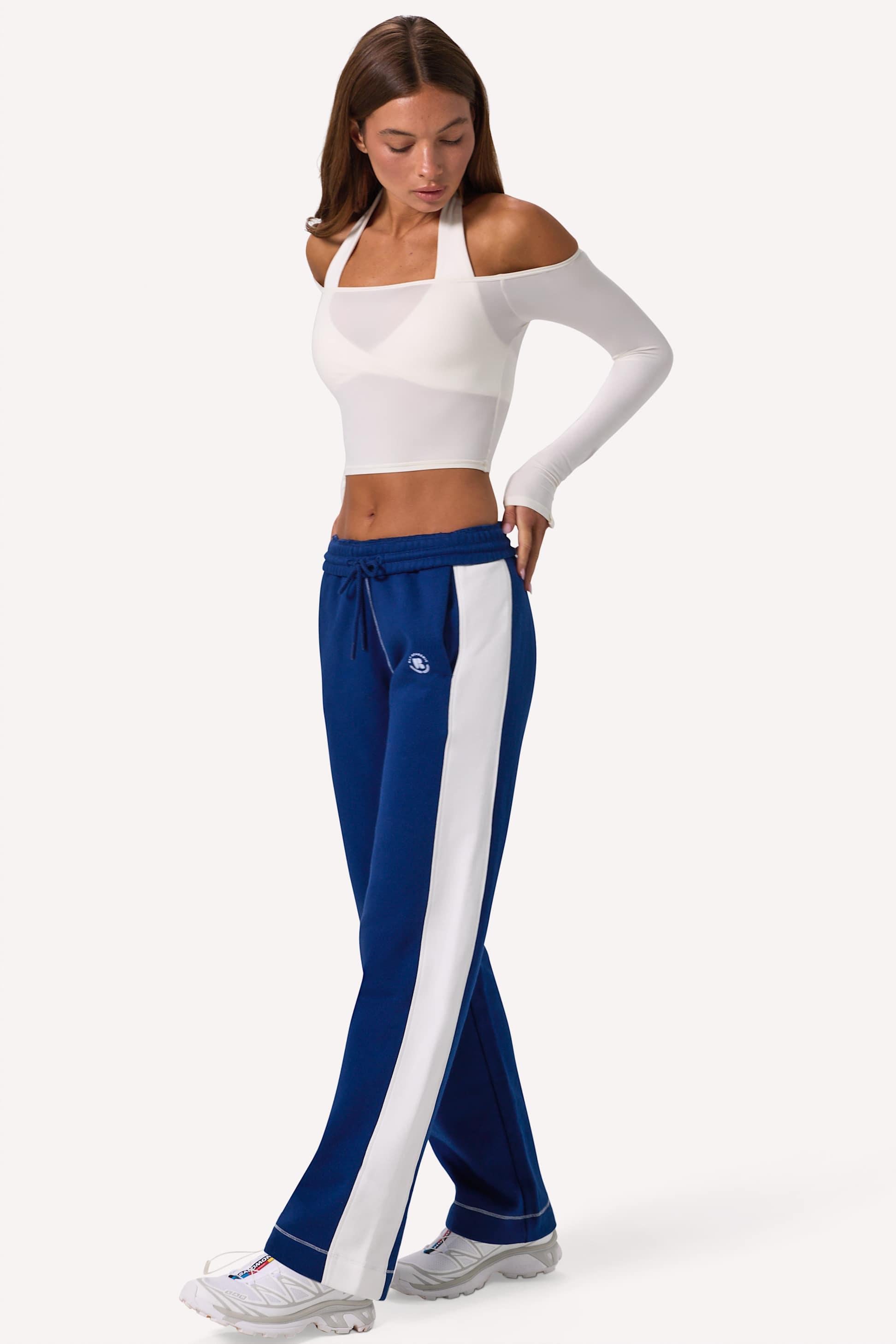 Wide Leg Sweatpants In Navy