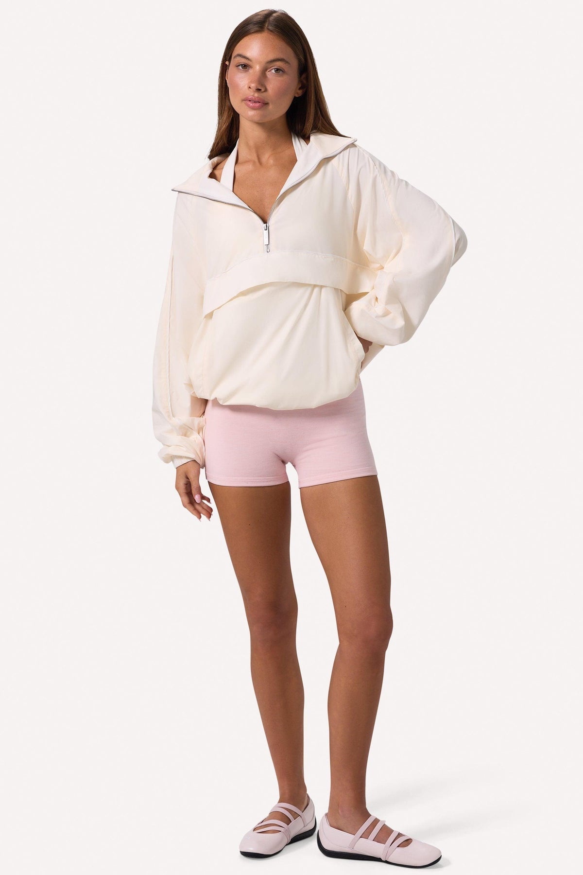 Oversized Track Jacket In White