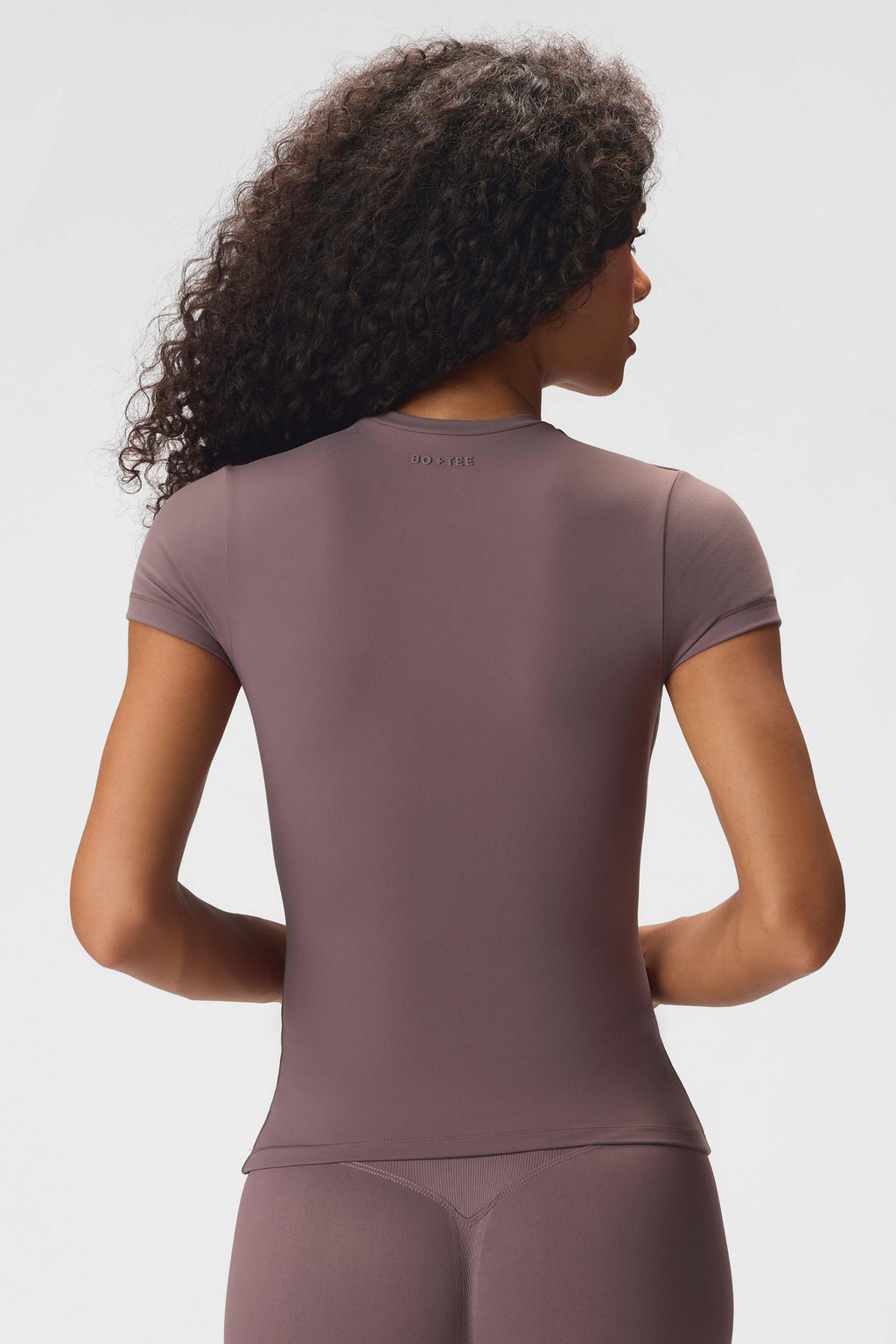 Soft Active Short Sleeve Top in Stone
