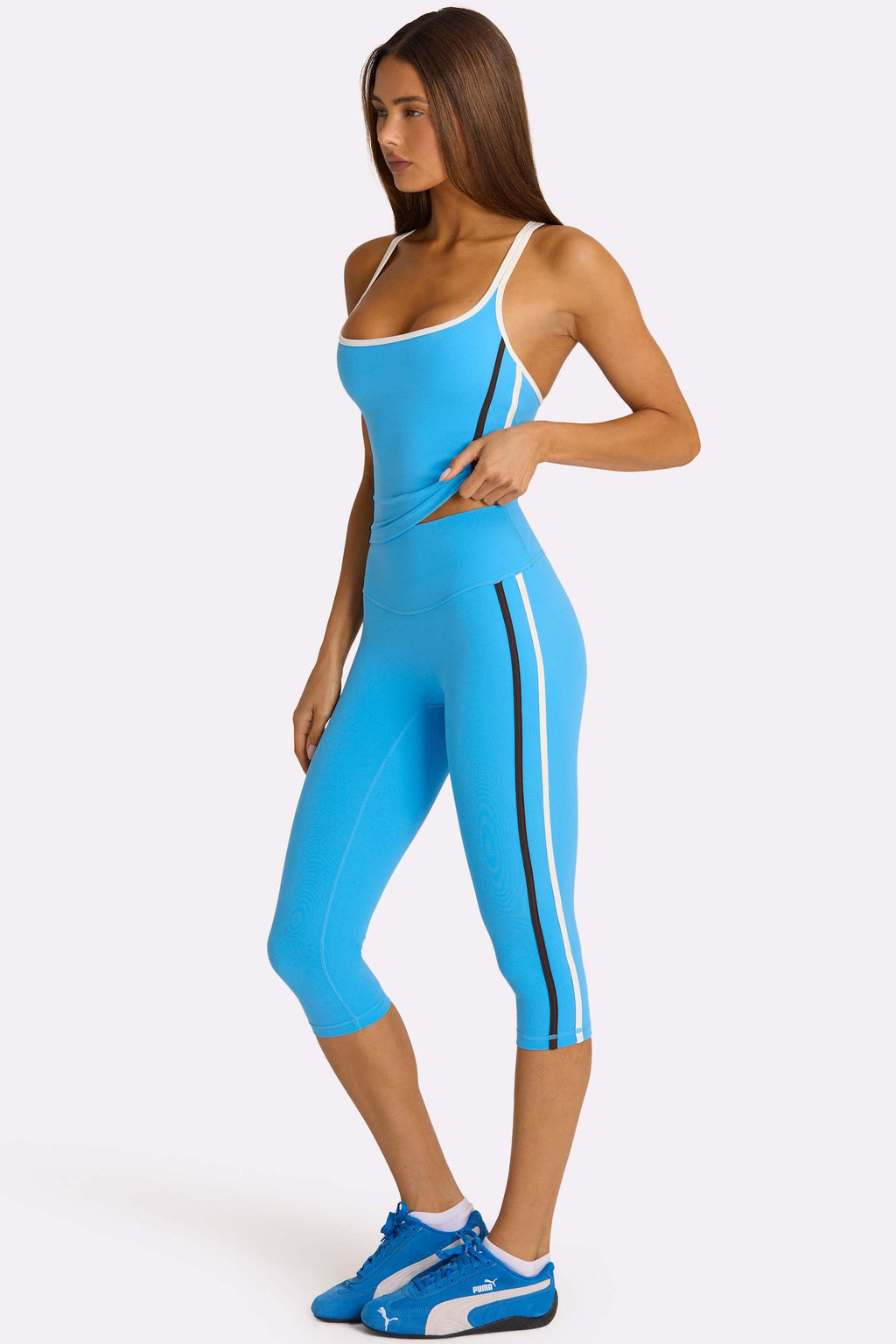 Soft Active Capri Leggings In Electric Blue