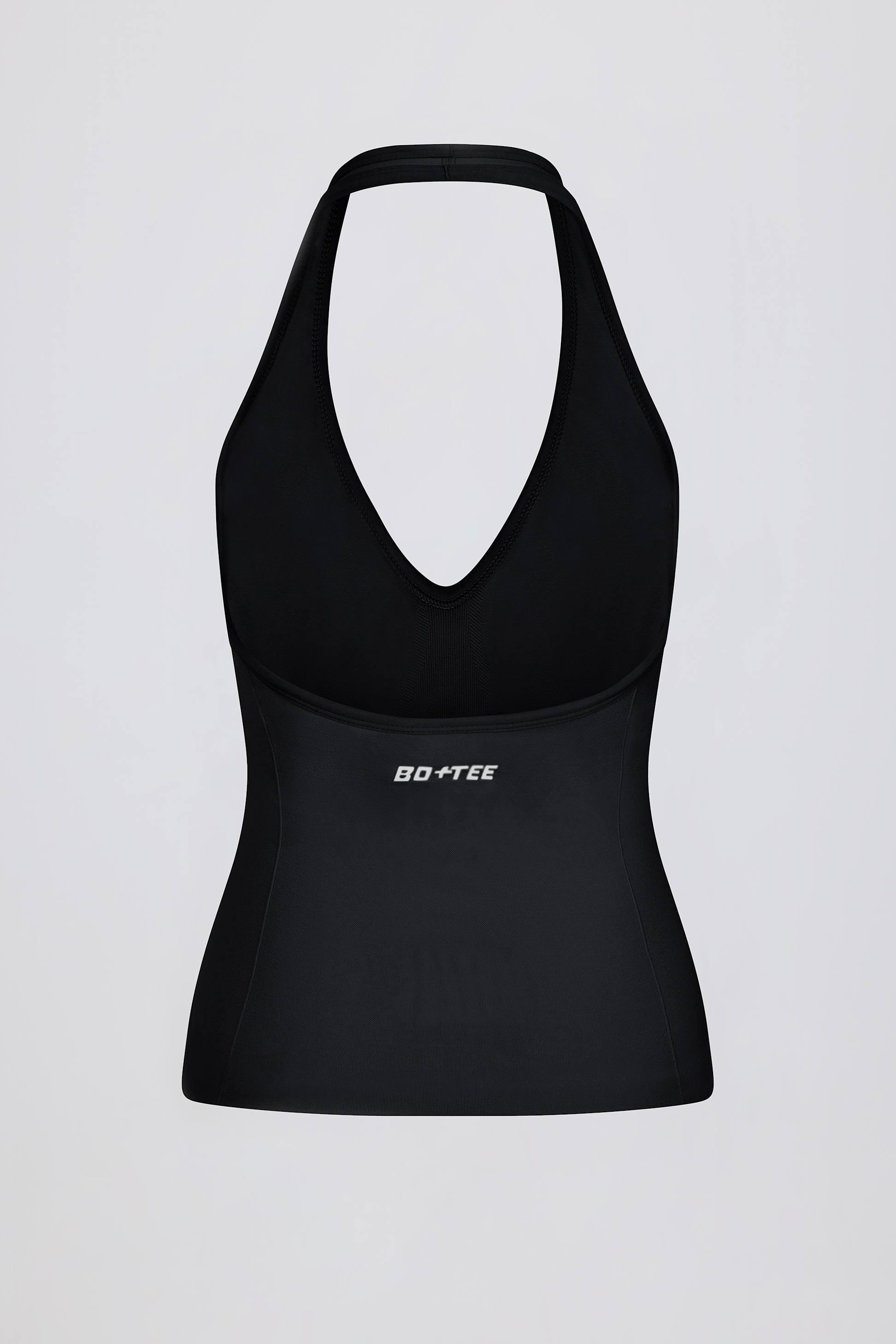 เสื้อกล้ามคอฮอลเตอร์เนค Define Luxe สีดำ
