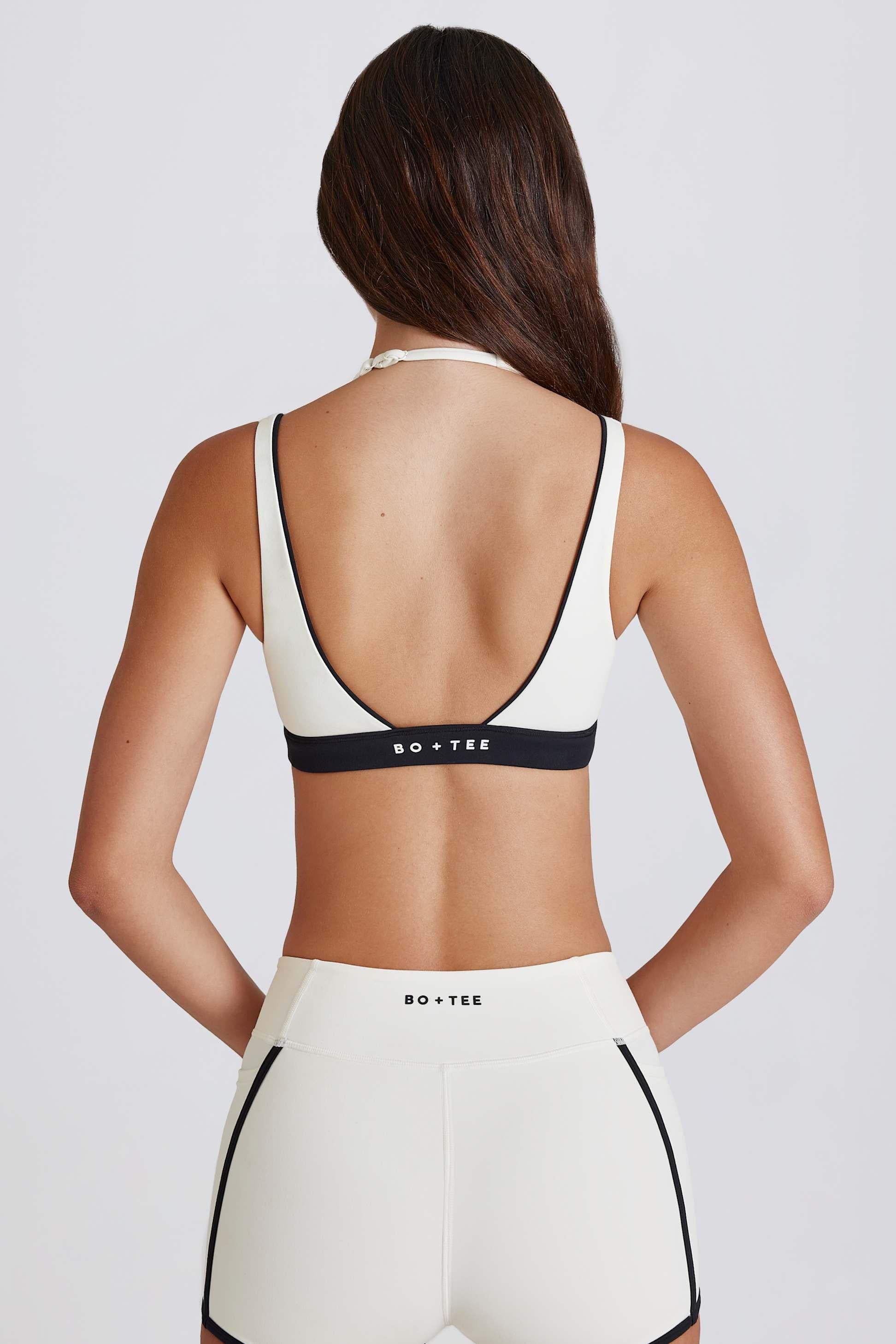Soft Active Layered Sports Bra In Coconut
