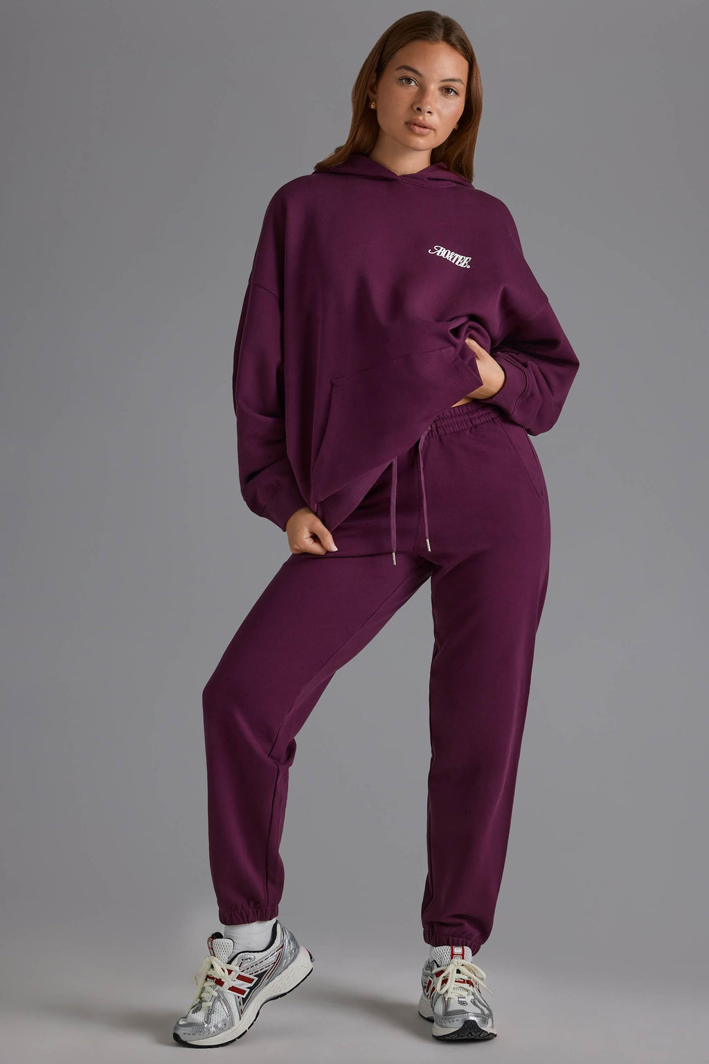 เสื้อแจ็คเกอร์ซี่ผ้าฝ้ายนุ่ม ผ่อนคลาย Mid-rise Joggers