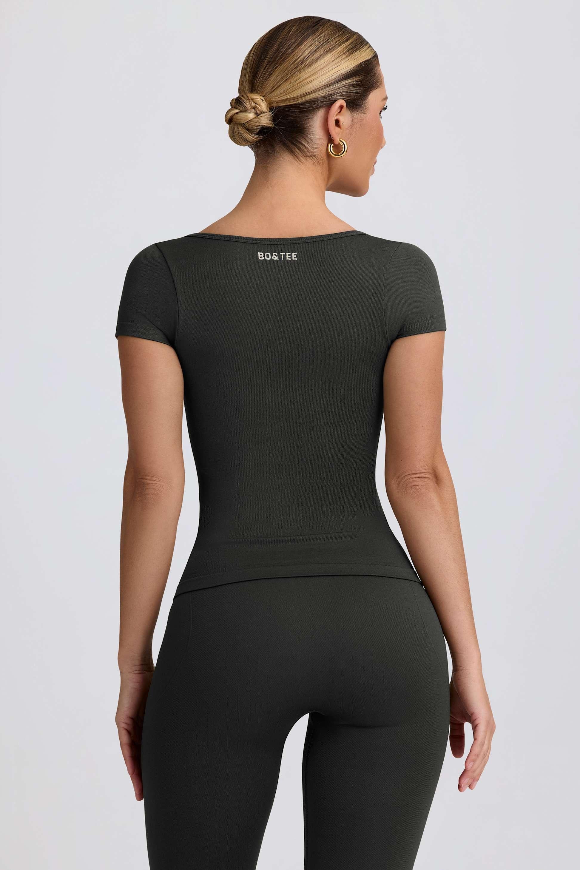 เสื้อยืดไม่มีรอยต่อ Super Sculpt สีแอช