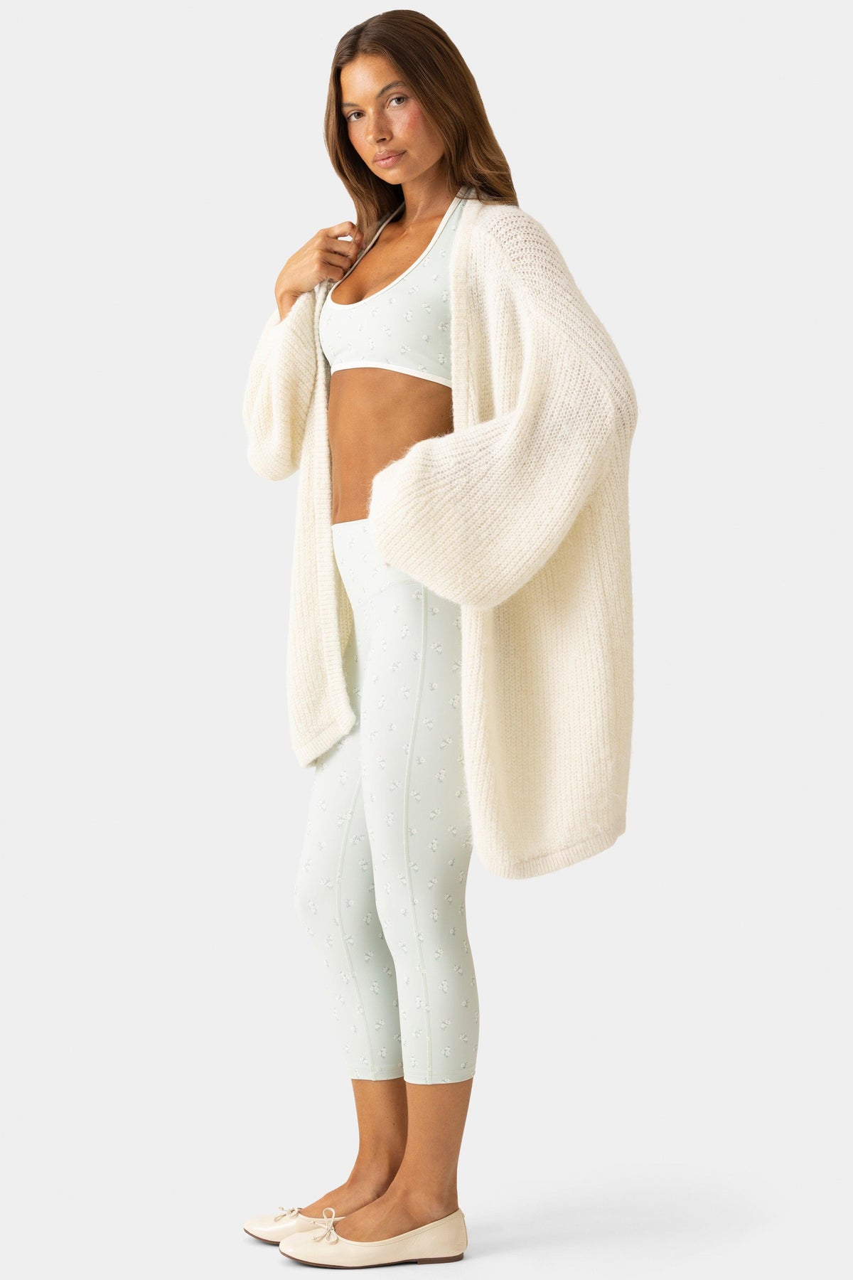 Soft Knit Cardigan In Coconut