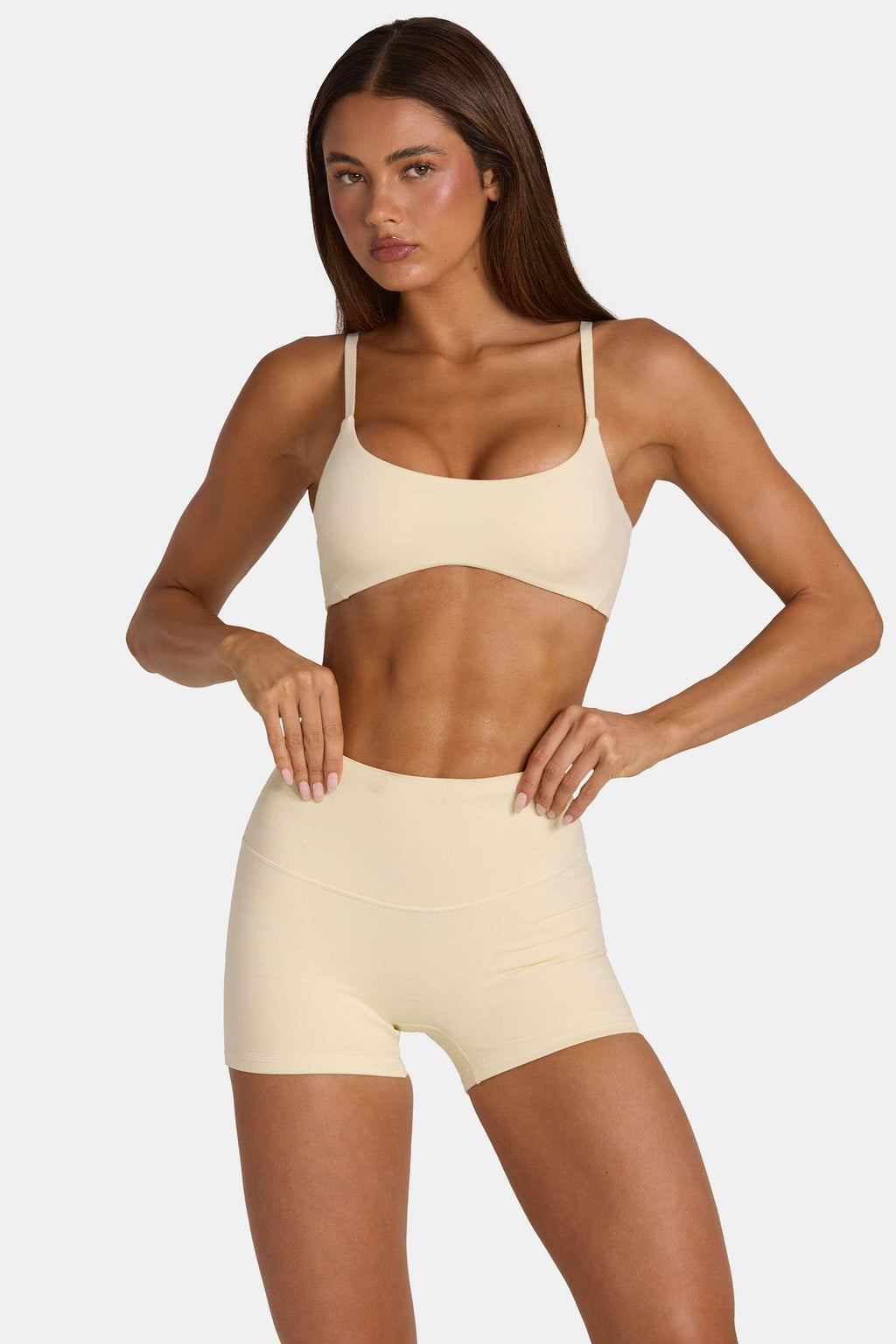 Soft Active Low-impact Sports Bra In Lemon Marl