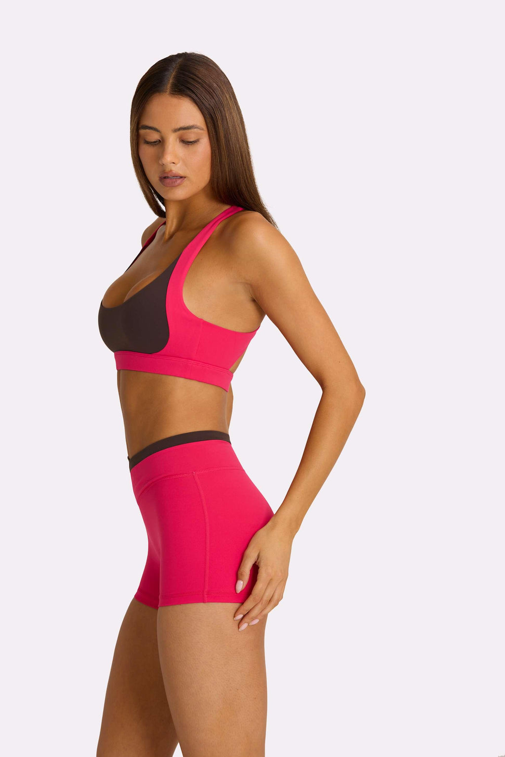 Soft Active High-impact Sports Bra In Hot Pink