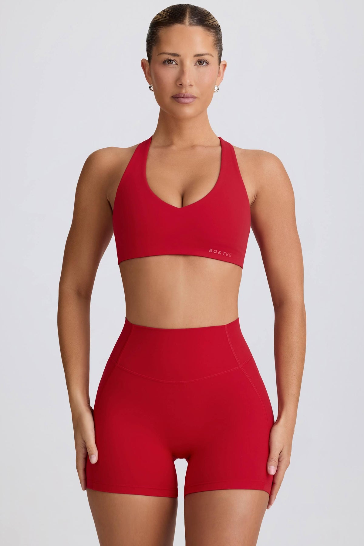 Soft Active Low-impact Sports Bra In Hot Red
