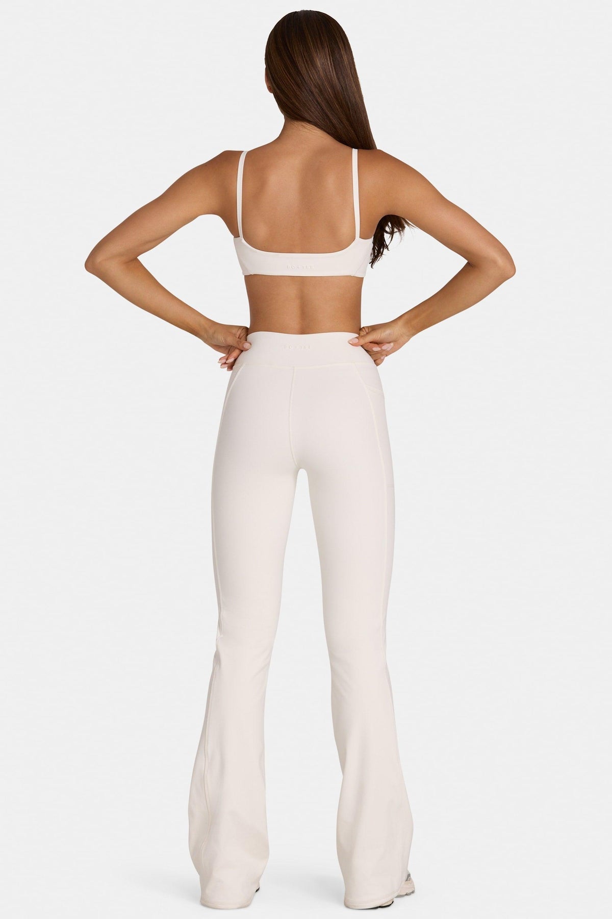 Soft Active V-waist Flared Leggings In Coconut