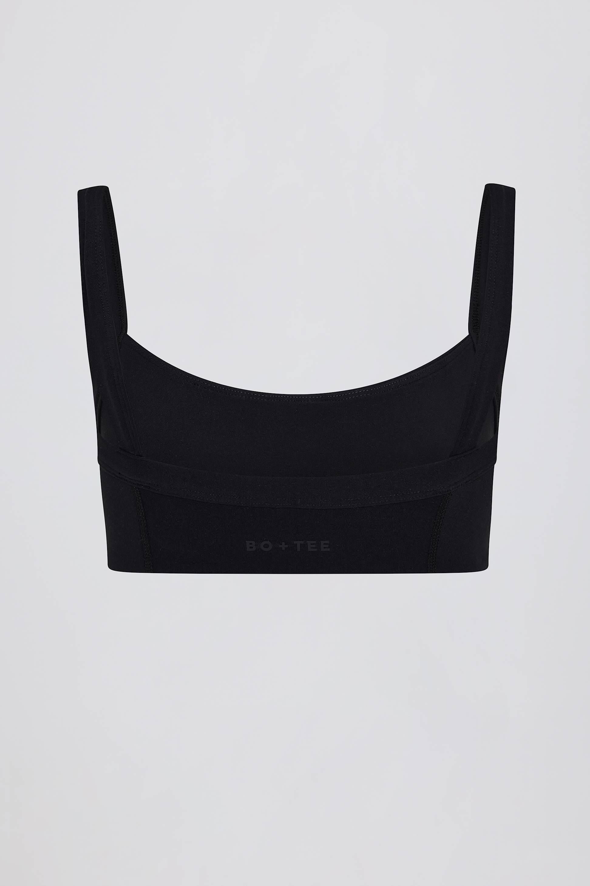 เสื้อสปอร์ตบราแบบนุ่ม Active Seam-detail สีดำ