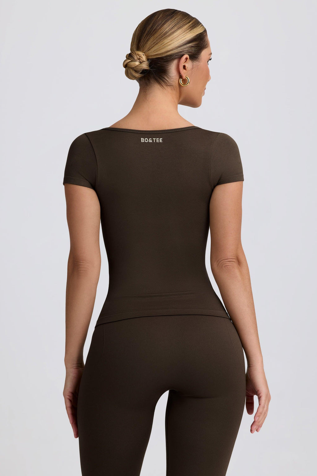Super Sculpt Seamless T-shirt In Brown