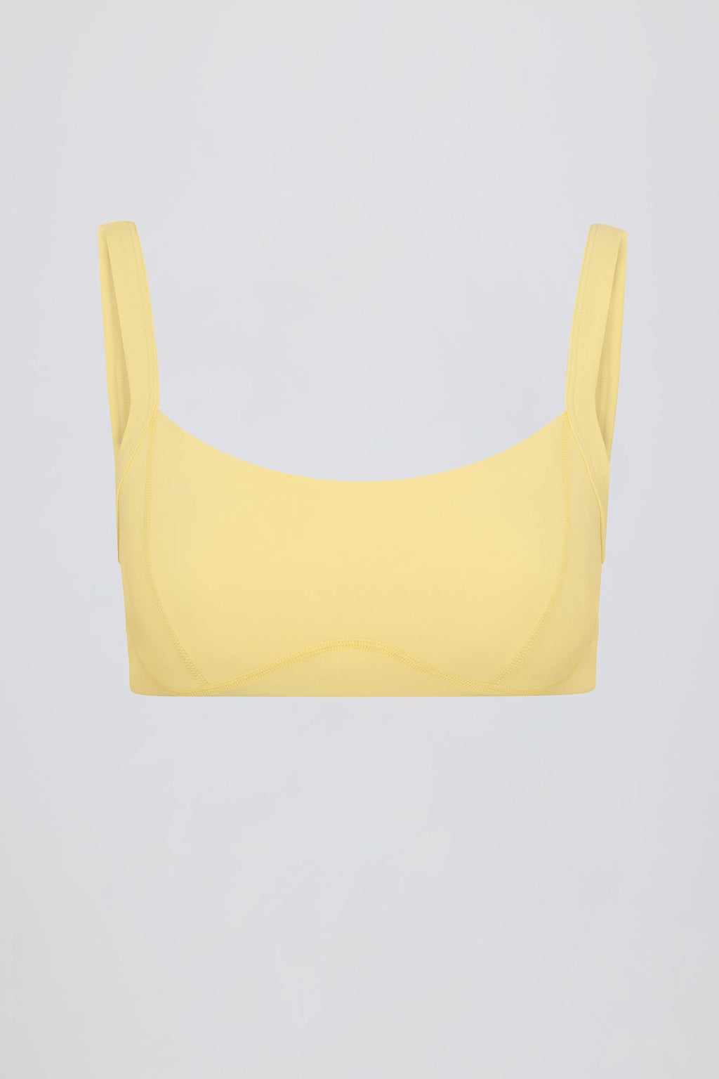 Soft Active Seam-detail Sports Bra In Lemon