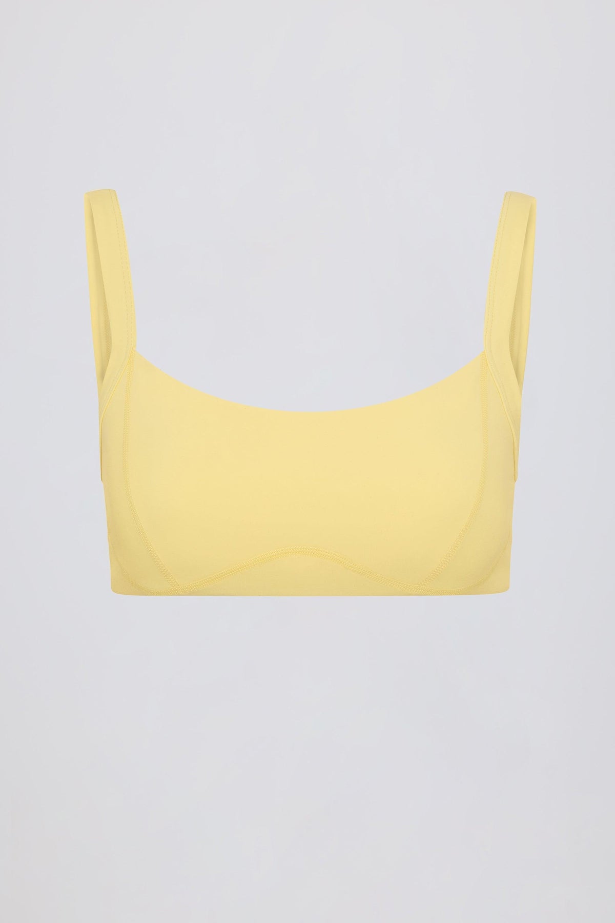 Soft Active Seam-detail Sports Bra In Lemon