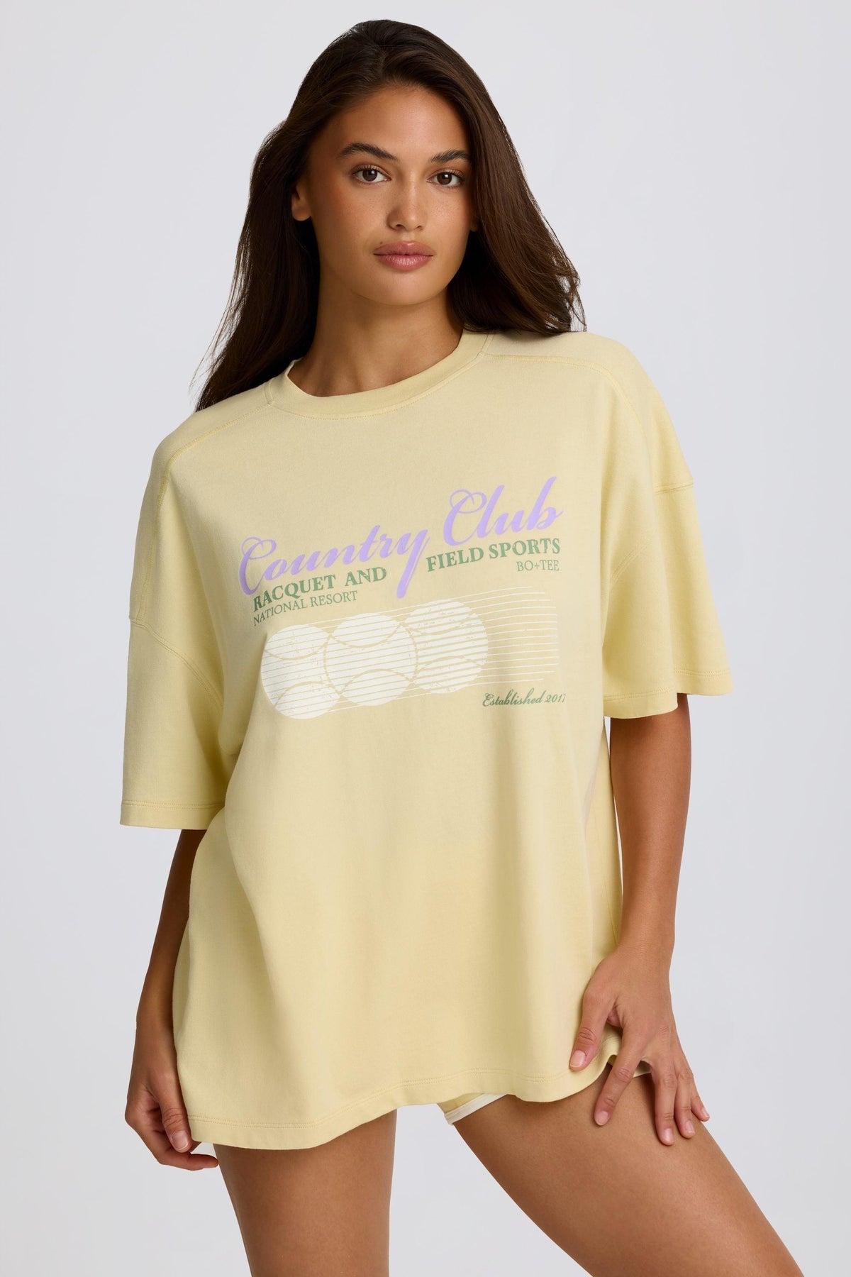 Oversized Graphic T-shirt In Lemon