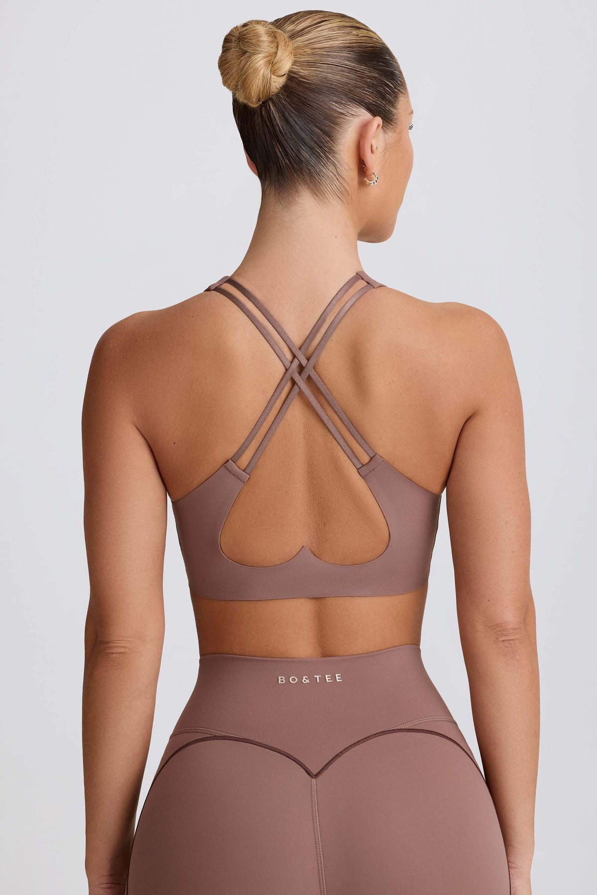 Soft Active Low-impact Sports Bra In Mocha