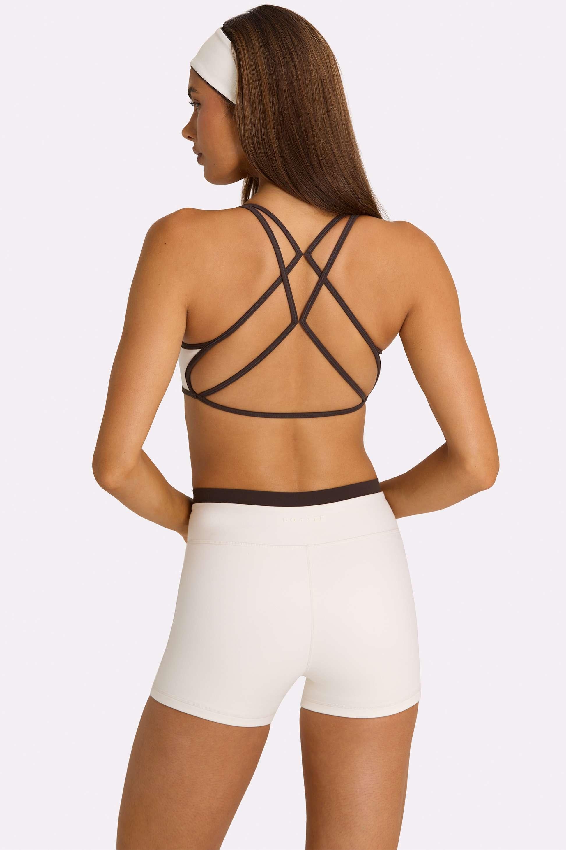 Soft Active Wrap Waist Shorts In Coconut