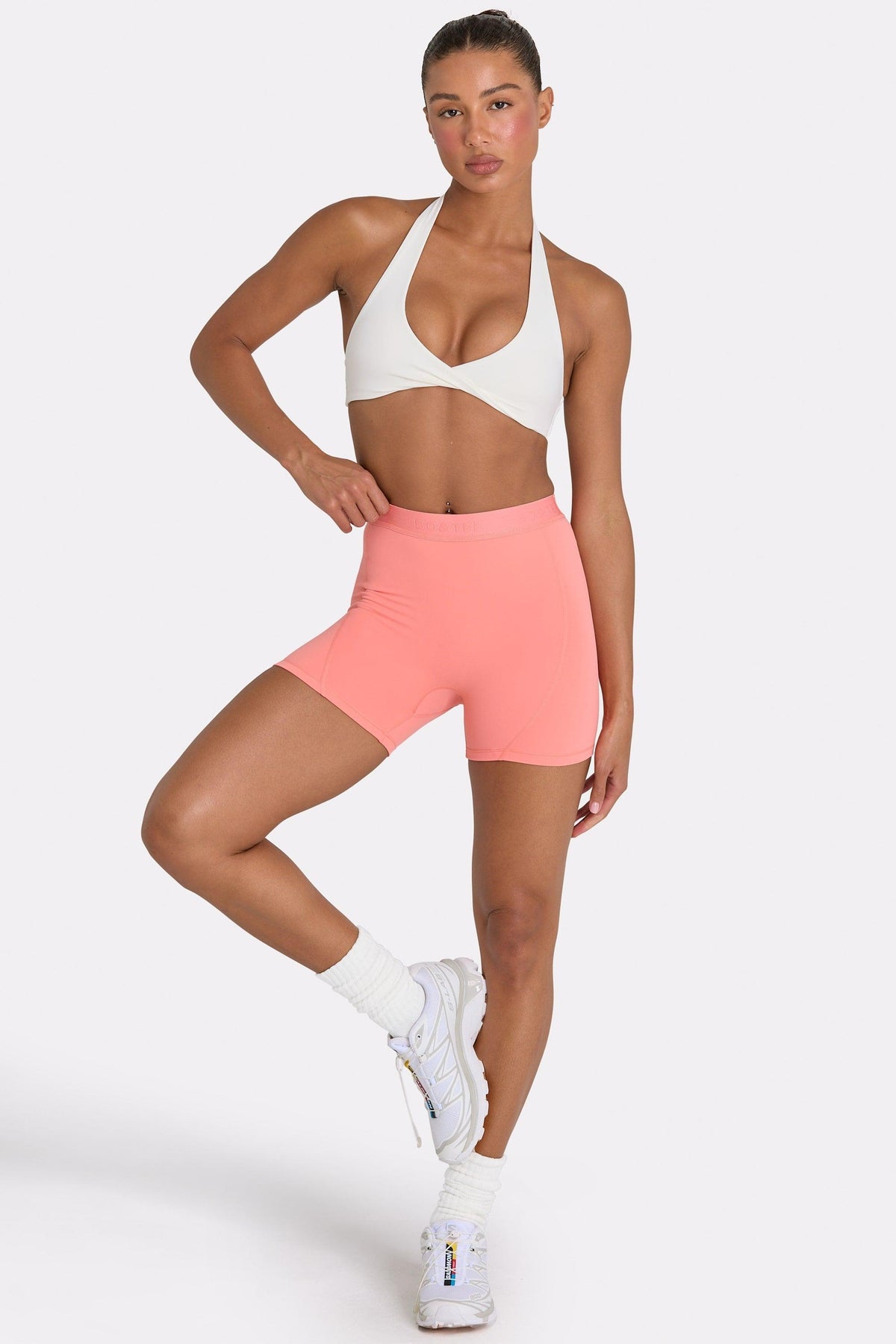Soft Active Mini Shorts In Coral