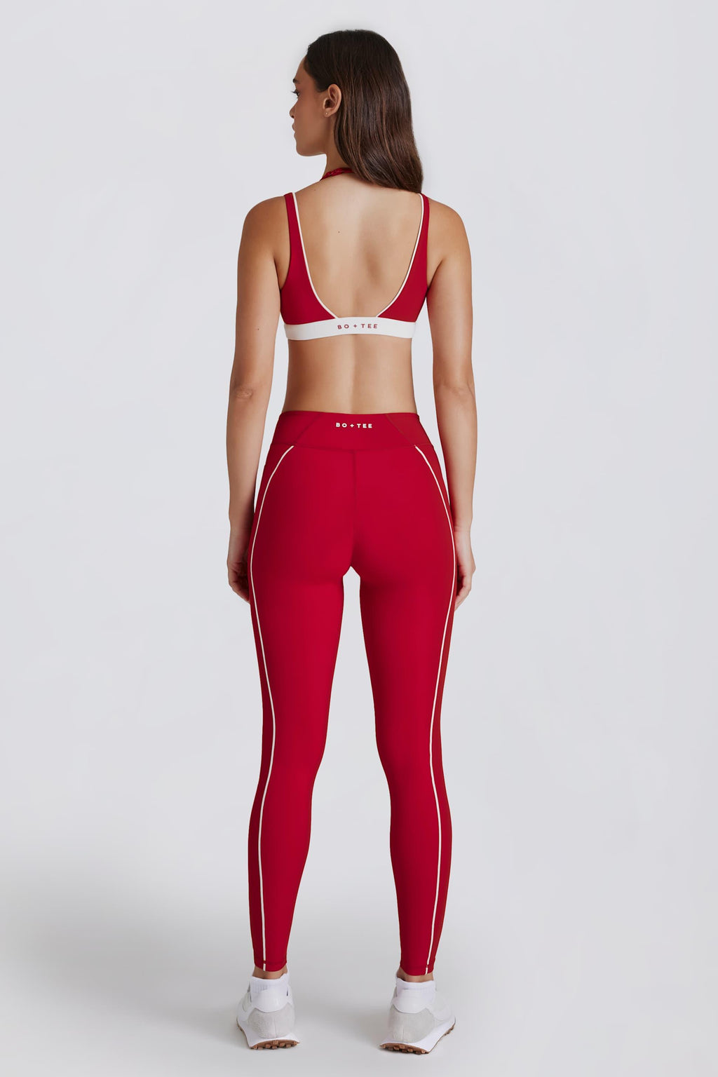 Soft Active Contrast Leggings In Chilli