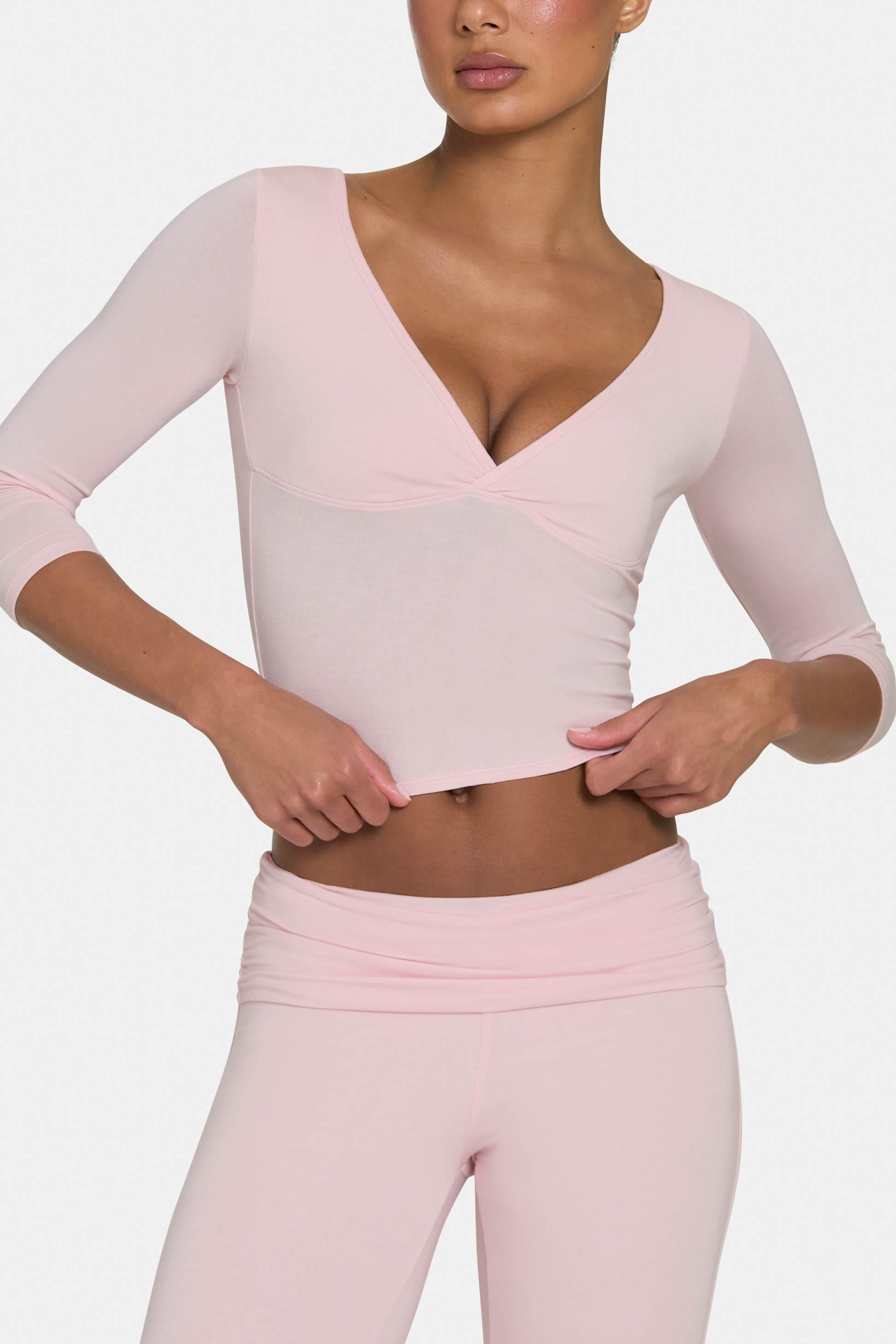 Buttercloud™ 3/4 Sleeve Top In Blush