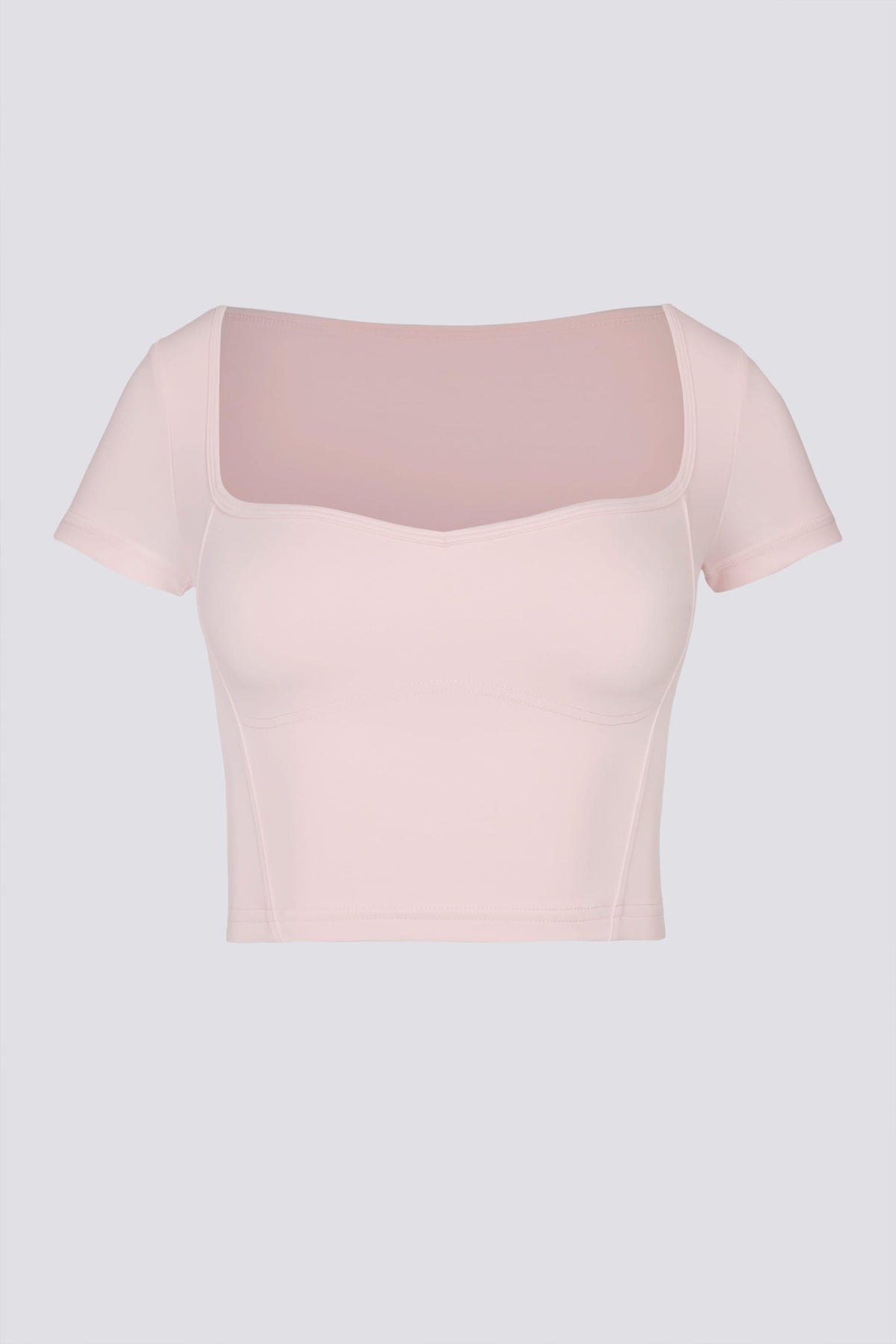 Soft Active Sweetheart-neck Crop Top In Ballet Pink