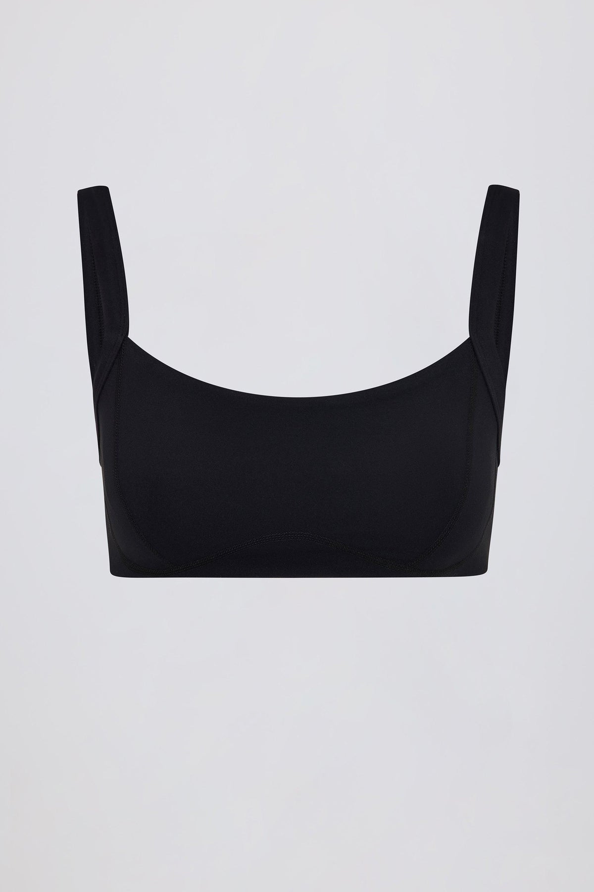 Soft Active Seam-detail Sports Bra In Black