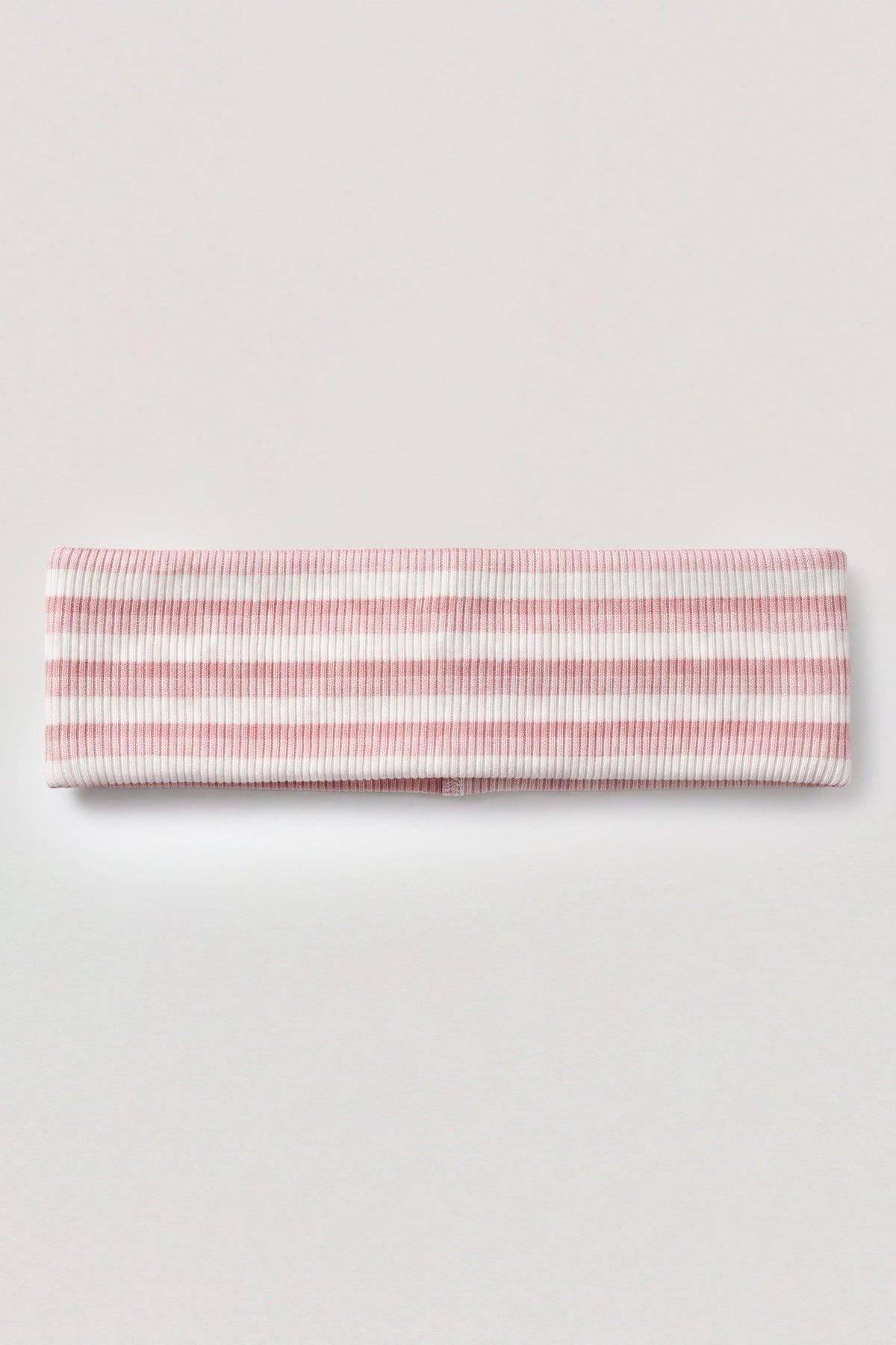 ที่คาดศีรษะเสื้อเจอร์ซี่โครงลายสีชมพู