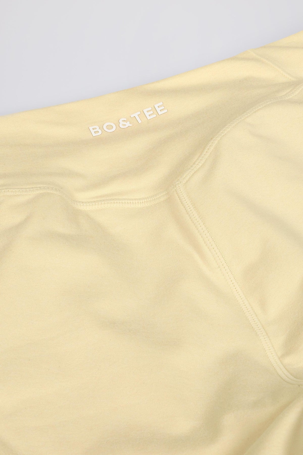 Ruched Mini Shorts In Lemon Marl