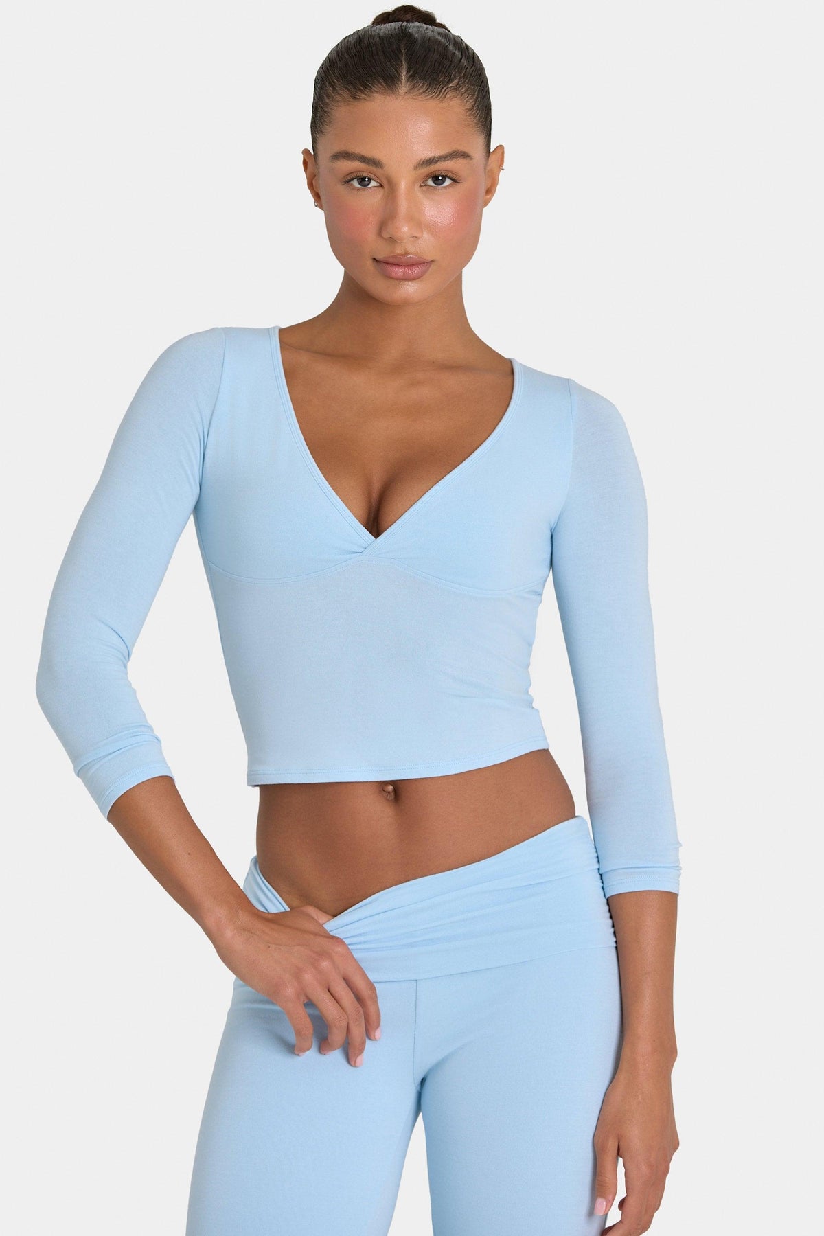 Buttercloud™ 3/4 Sleeve Top In Sky