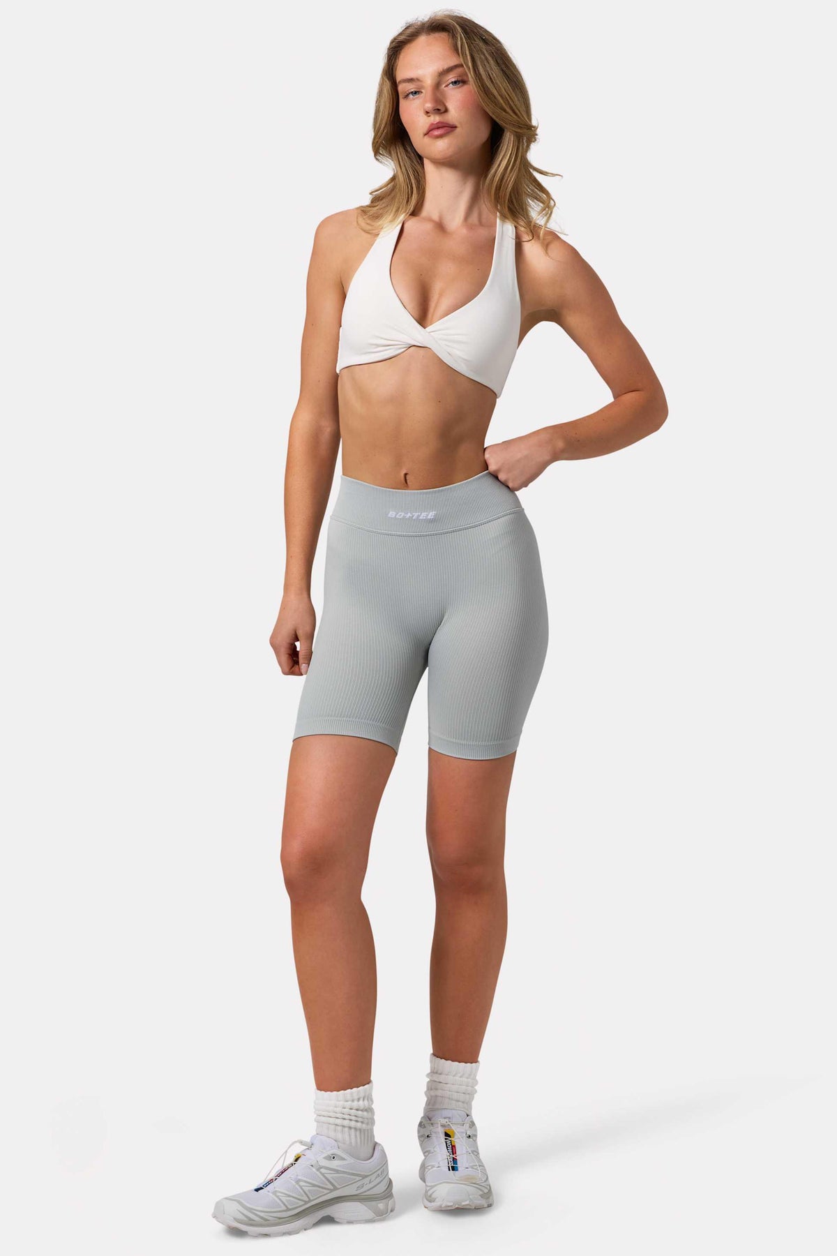 Flexirib Biker Shorts In Grey