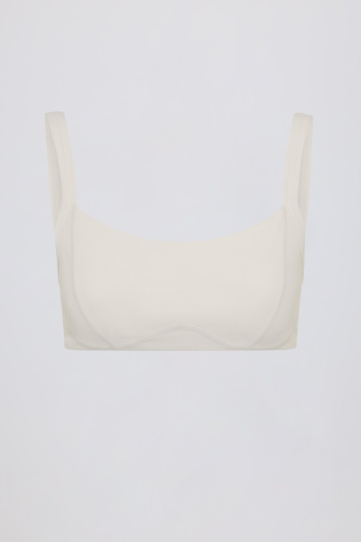 Soft Active Seam-detail Sports Bra In Oat