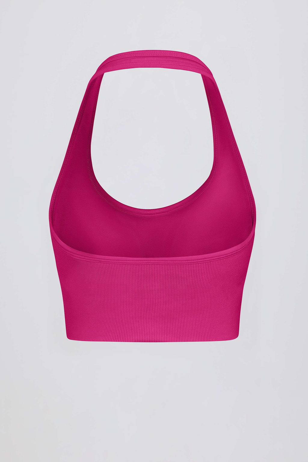 Define Luxe Halterneck Sports Bra In Berry