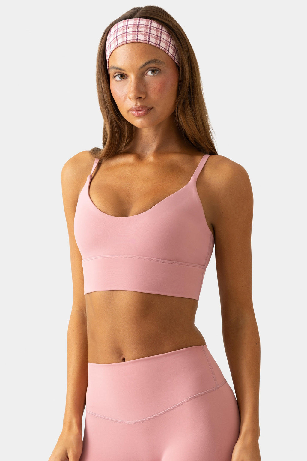 Soft Active Scoop-neck Sports Bra In Mauve