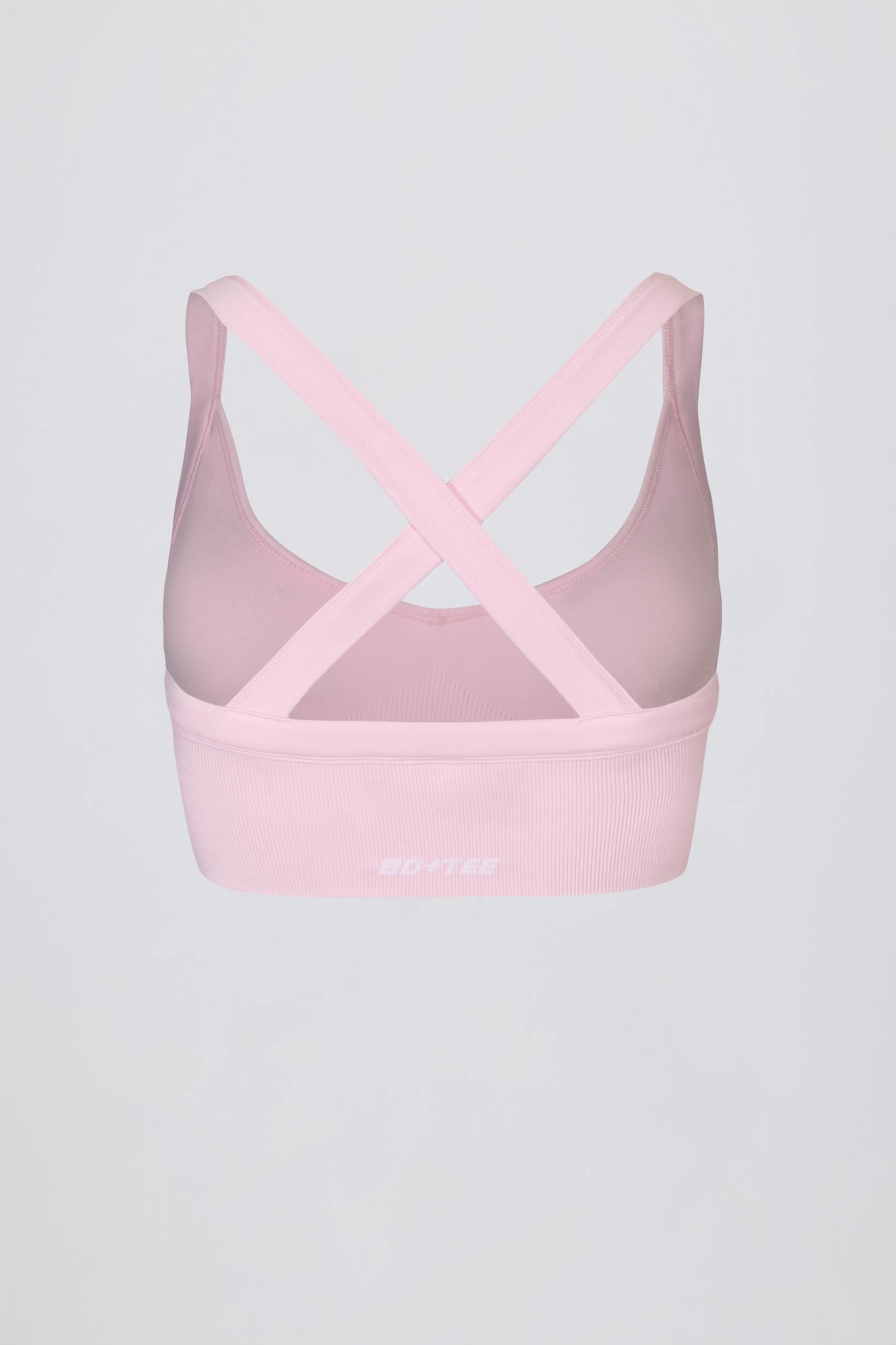 Super Sculpt Seamless Crossback Sports Bra In Soft Pink