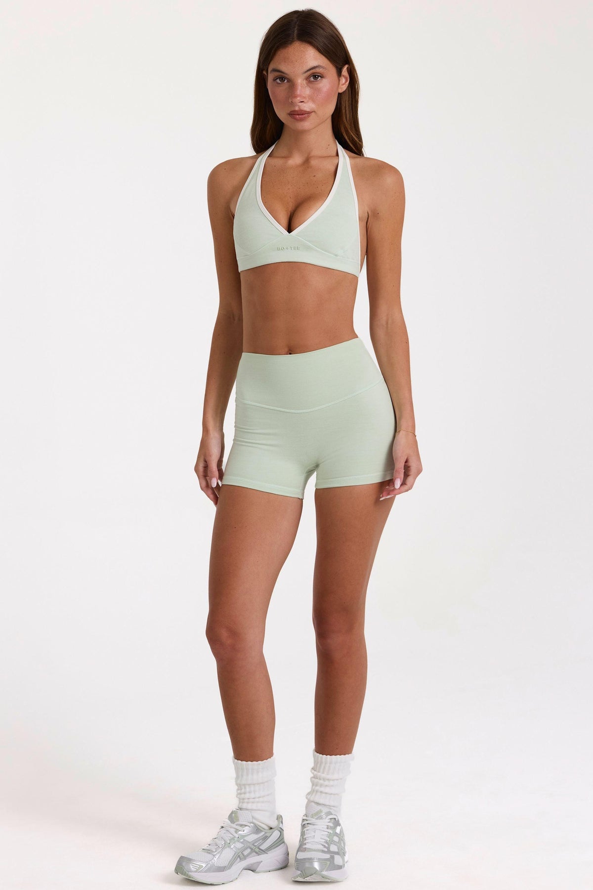 Soft Active Mini Shorts In Pistachio