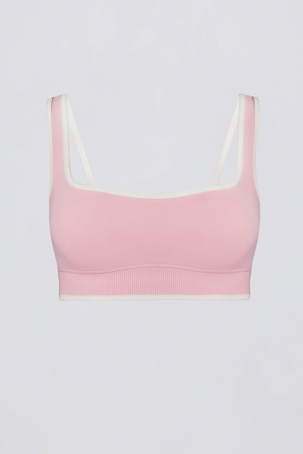 Soft Active Contrast Sports Bra In Powder Pink