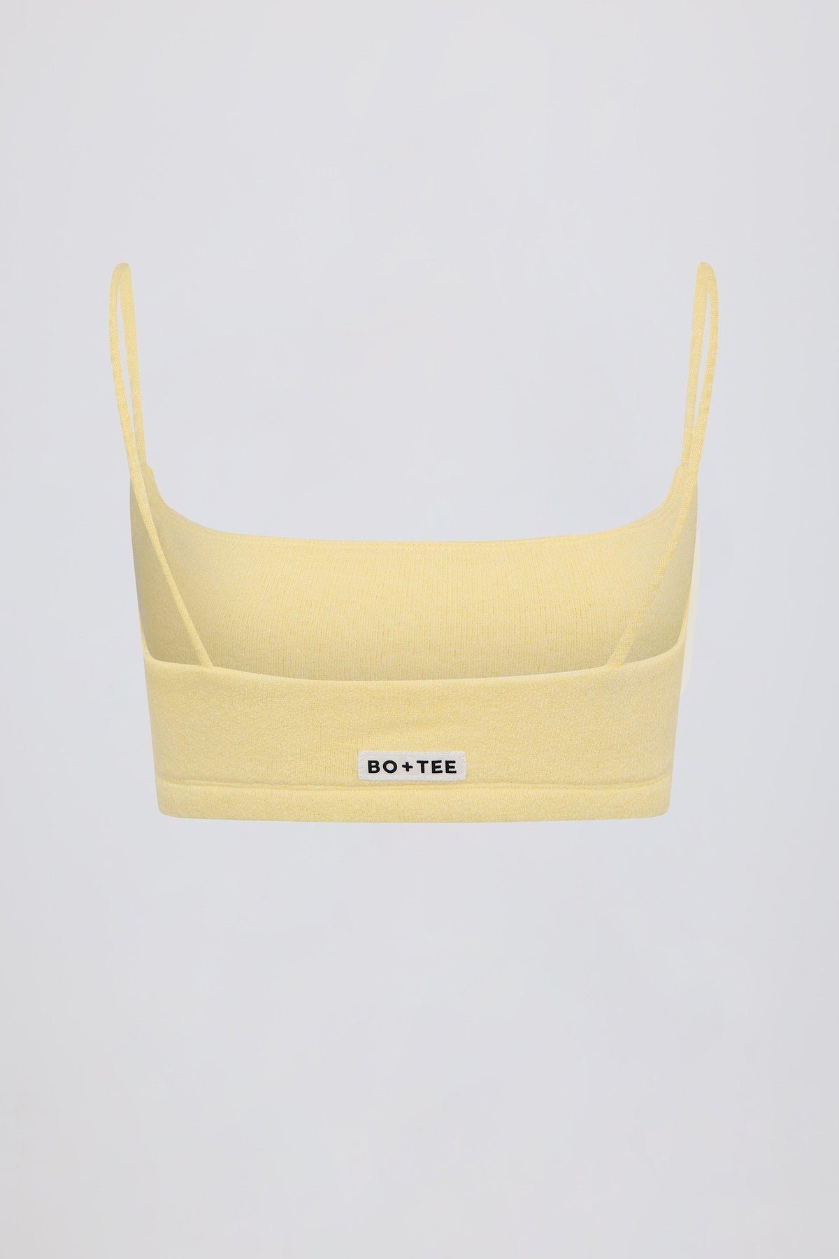 Square-neck Bralette In Lemon