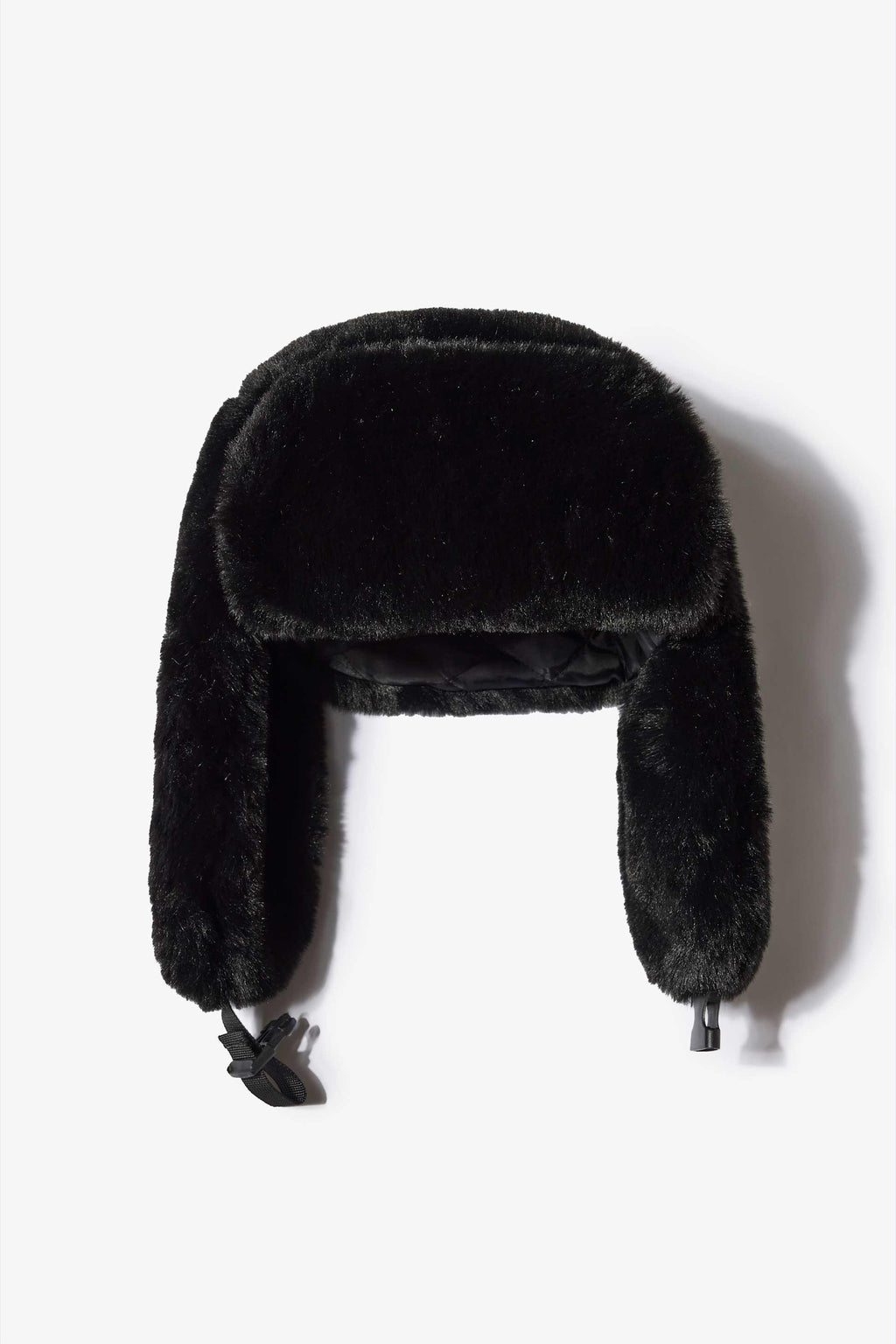 Faux-fur Trapper Hat In Black