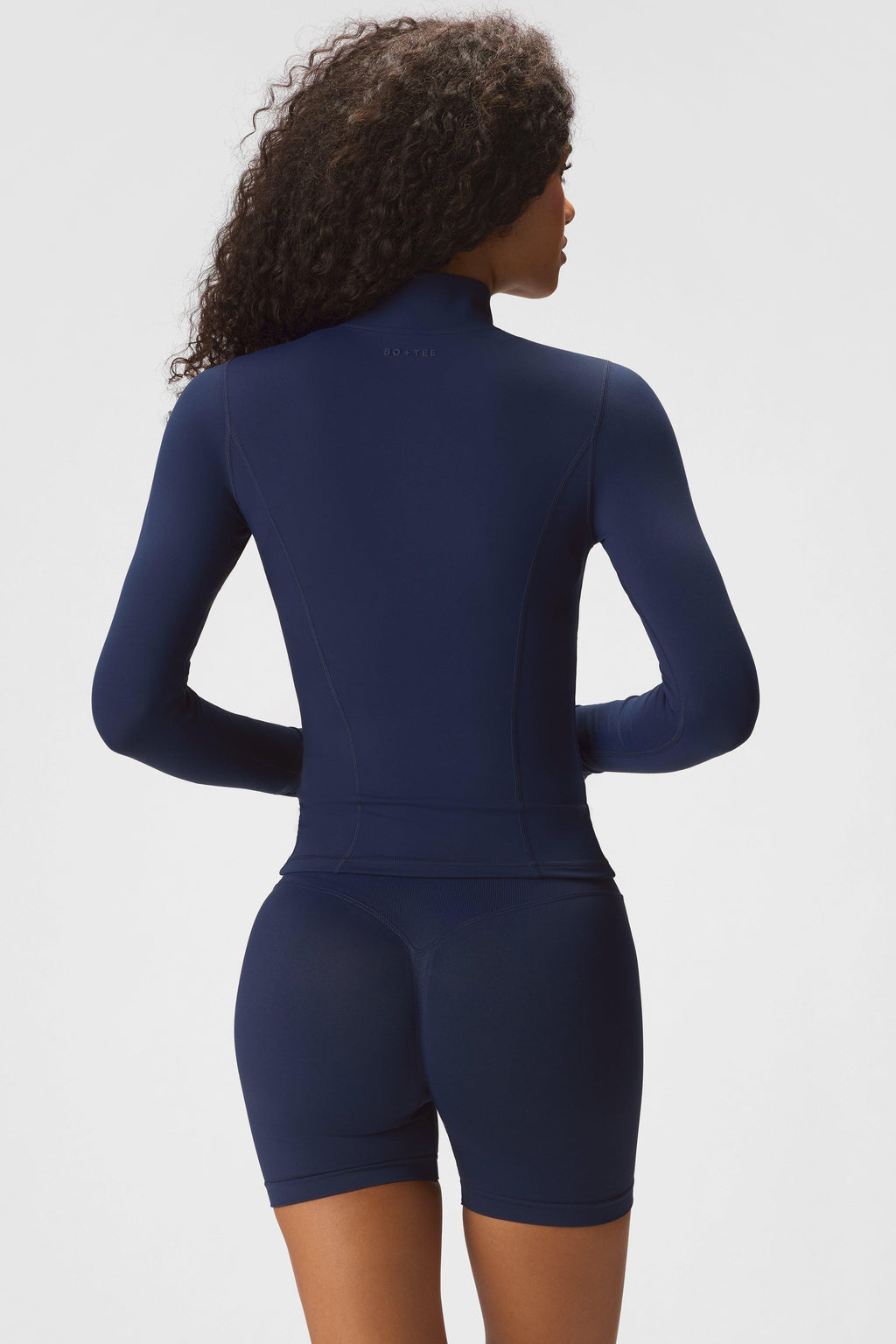 Soft Active Zip-up Jacket In Midnight Navy