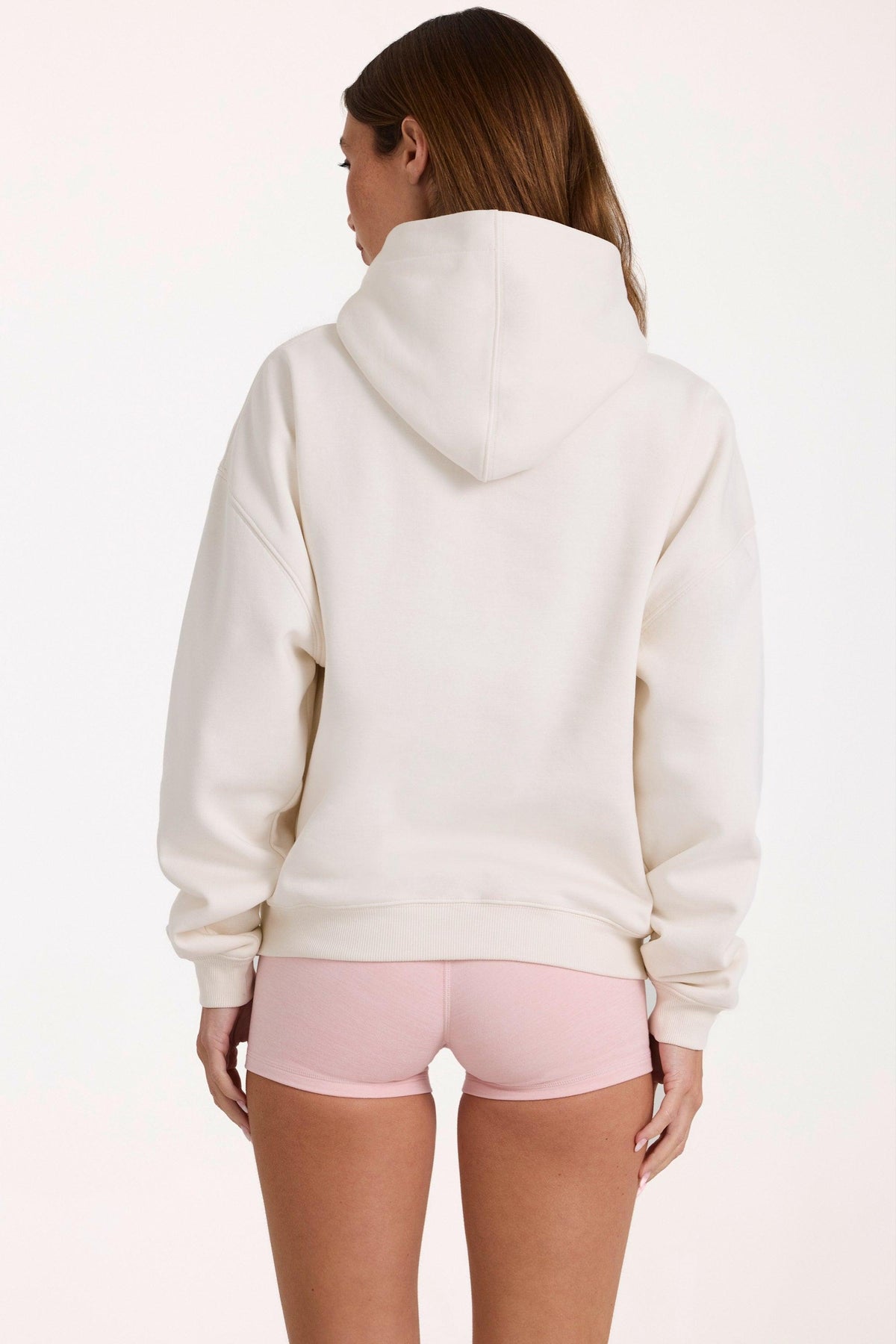 Oversized Applique Hoodie In Ivory