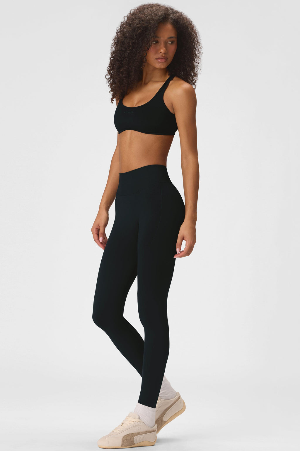 Soft Active Low-impact Sports Bra In Black
