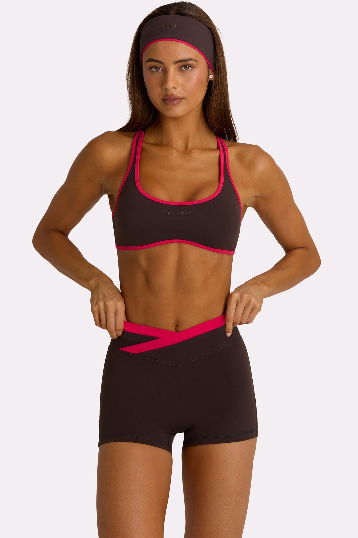 Soft Active Sports Bra In Truffle