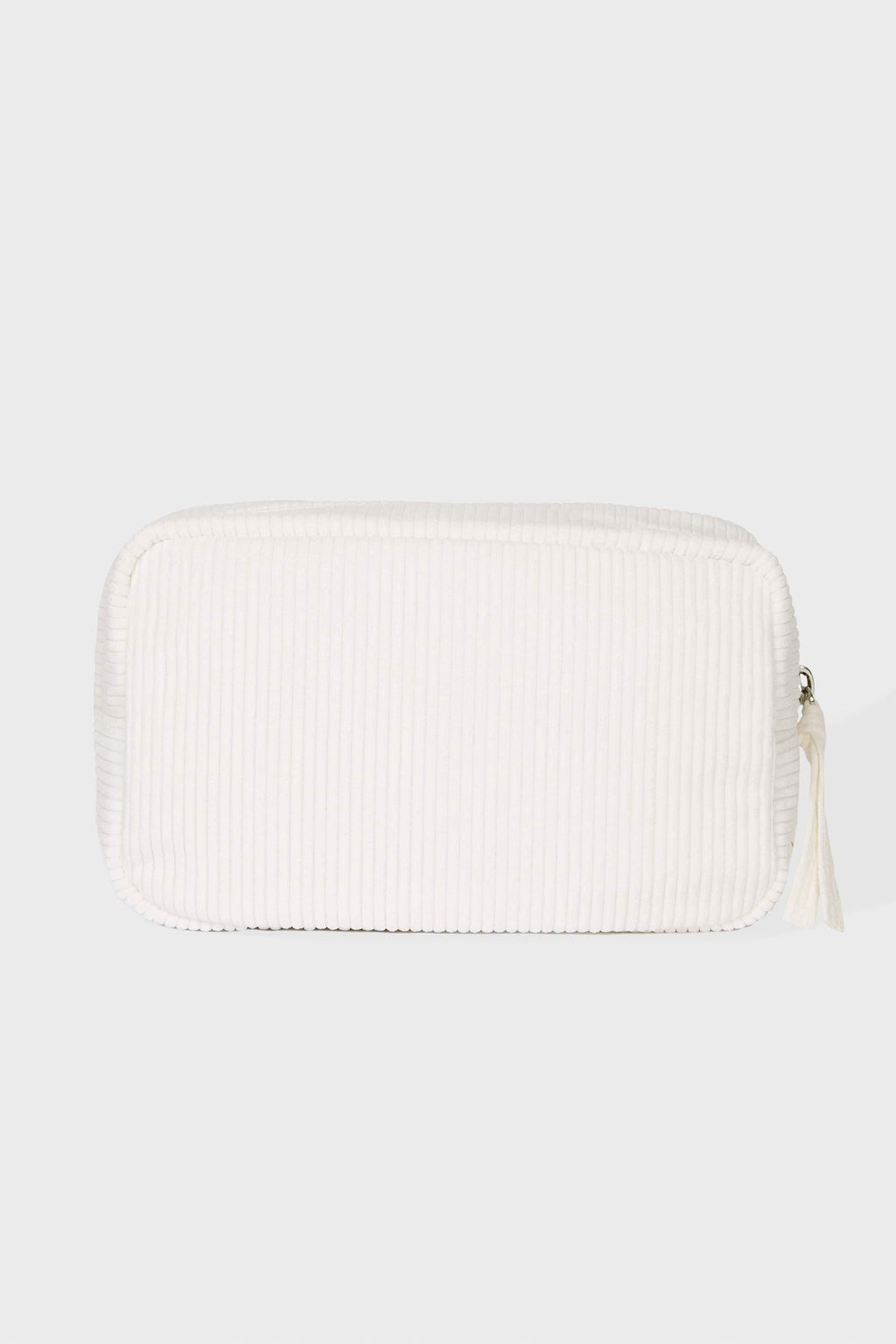Corduroy Bow Makeup Bag In Coconut
