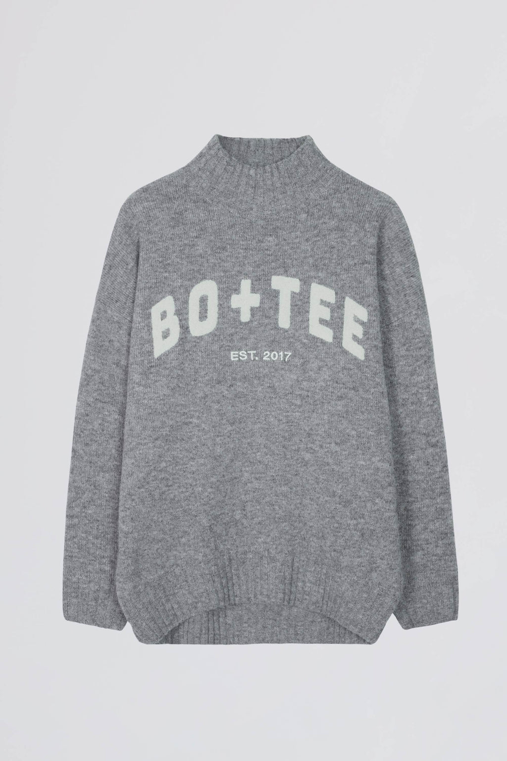 Soft Knit Oversized Jumper In Grey