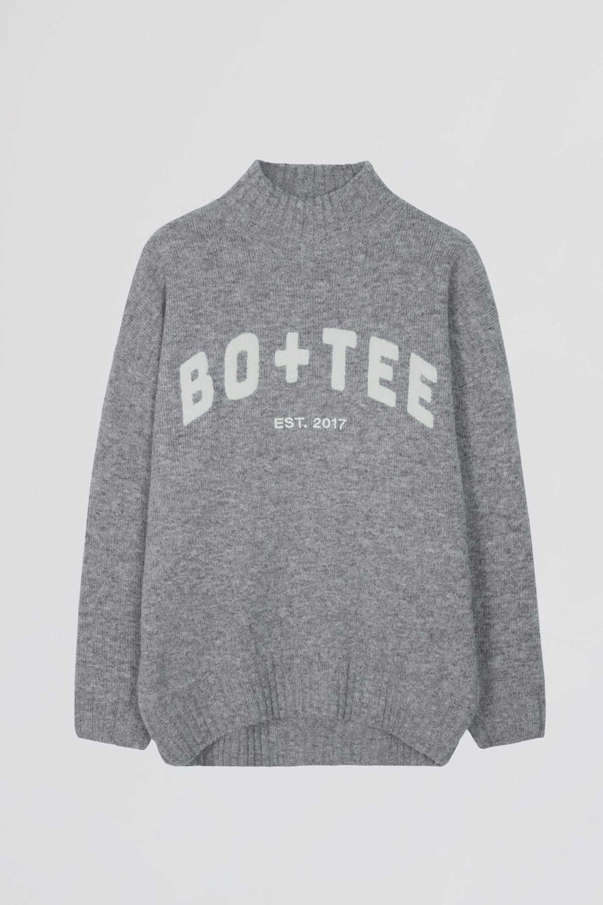 Soft Knit Oversized Jumper In Grey