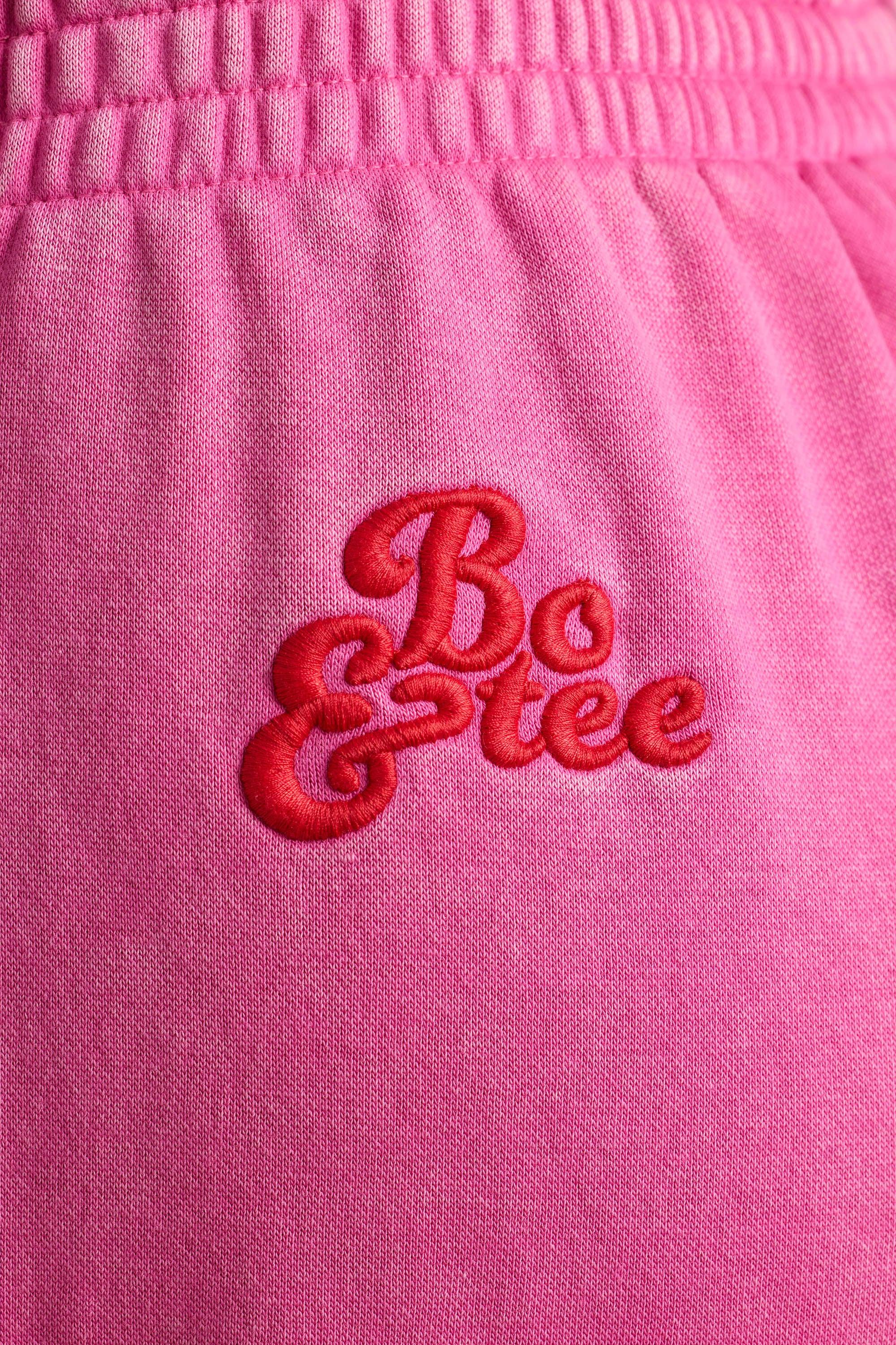 Brushed Jersey Oversized Joggers In Hot Pink
